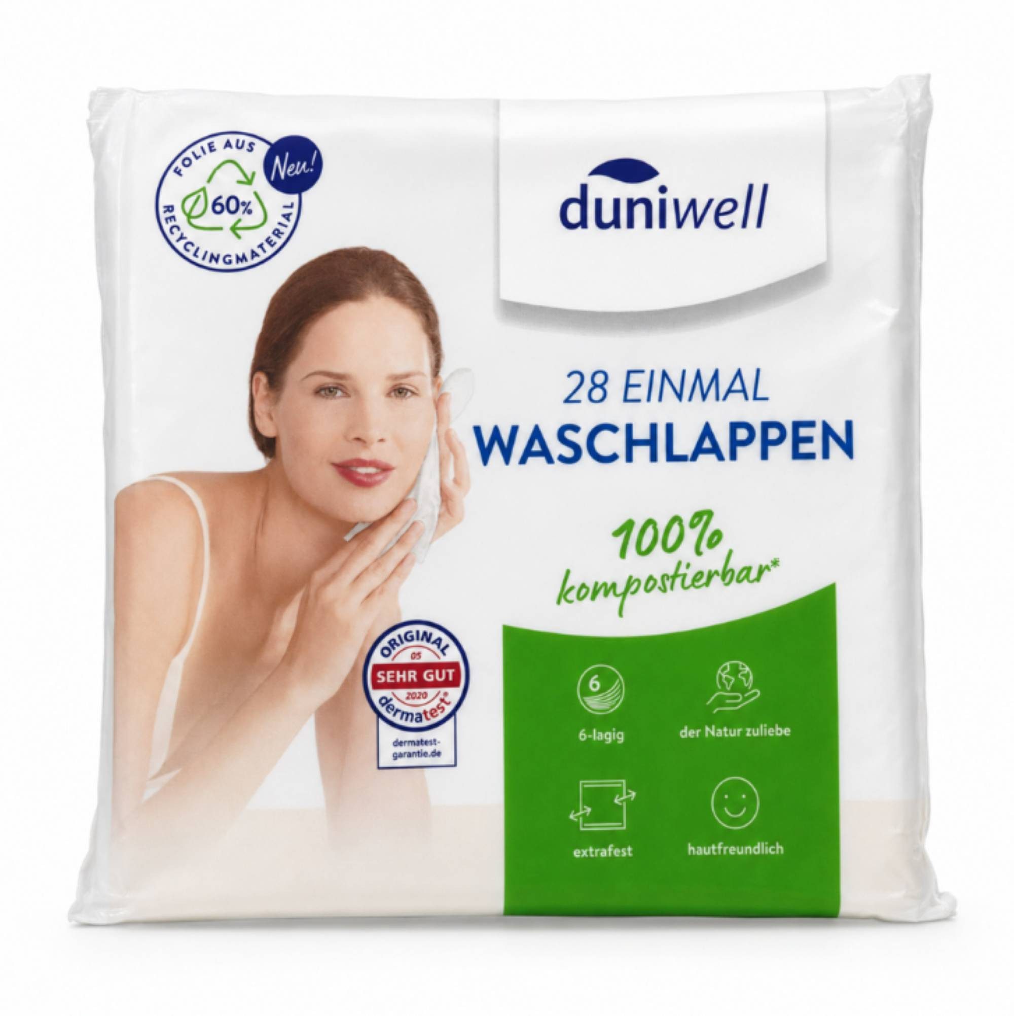 Duni Waschlappen DUNIWELL Einmal Waschlappen Tissue 6lagig