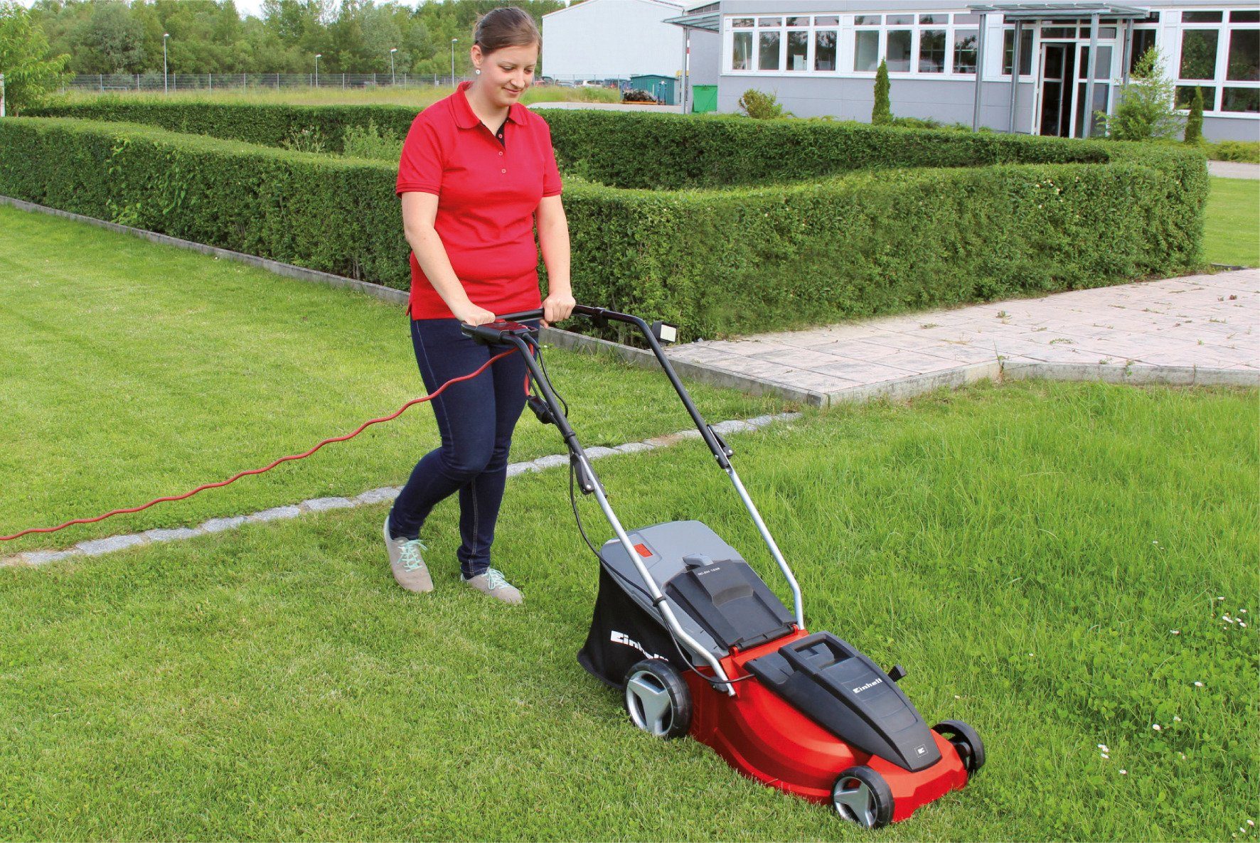 Einhell electric lawnmower GC-EM 1742, 42 cm cutting width