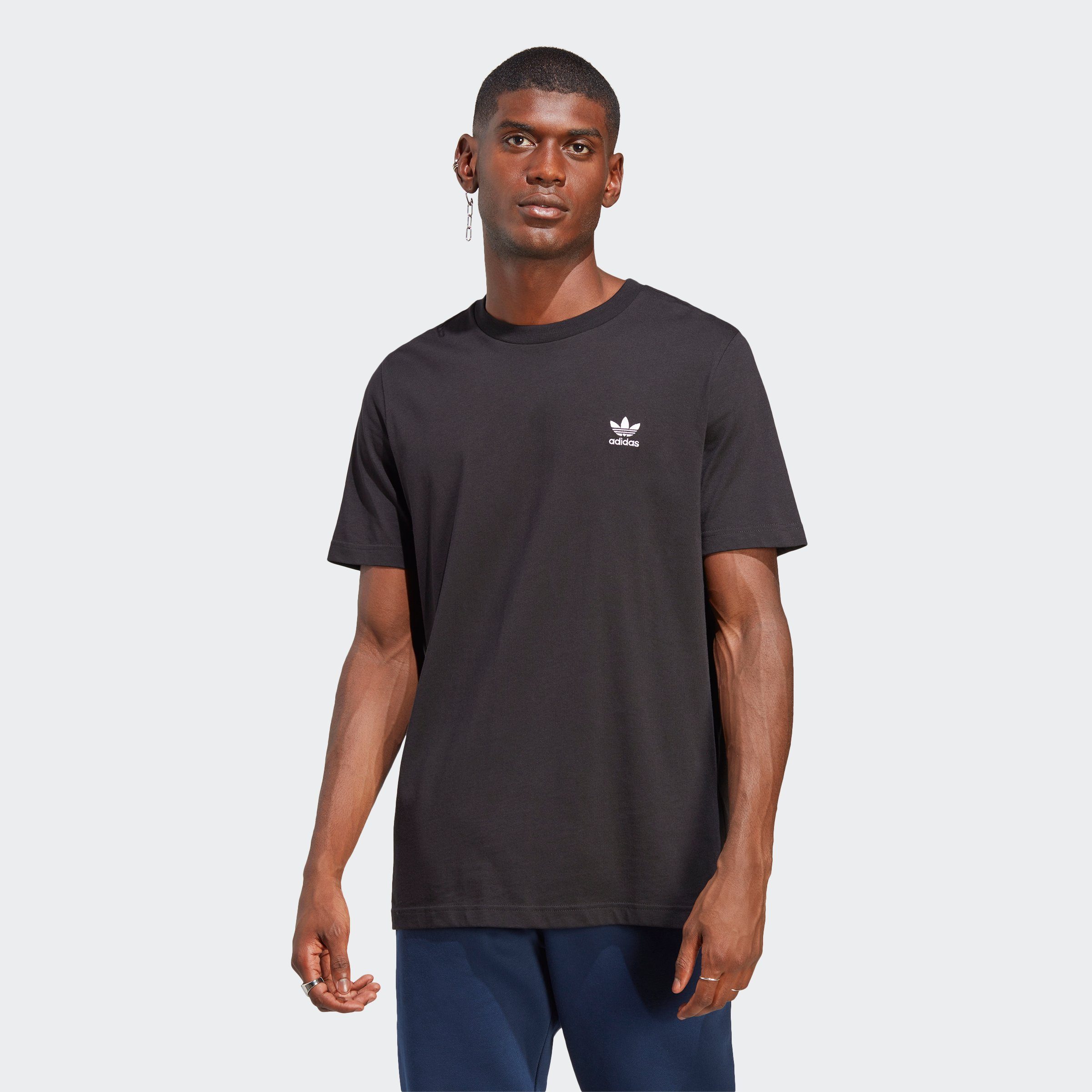 adidas Originals Black T-Shirt TREFOIL ESSENTIALS