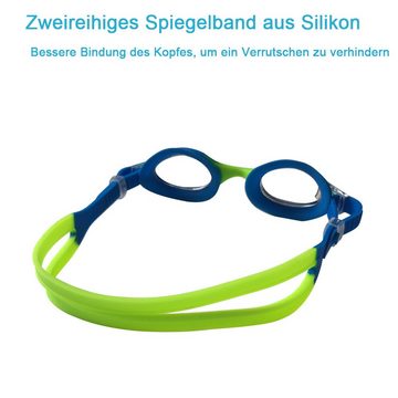 GelldG Schwimmbrille Kinder Schwimmbrille, 2 Stücke Schwimmbrille für Kinder Anti Nebel