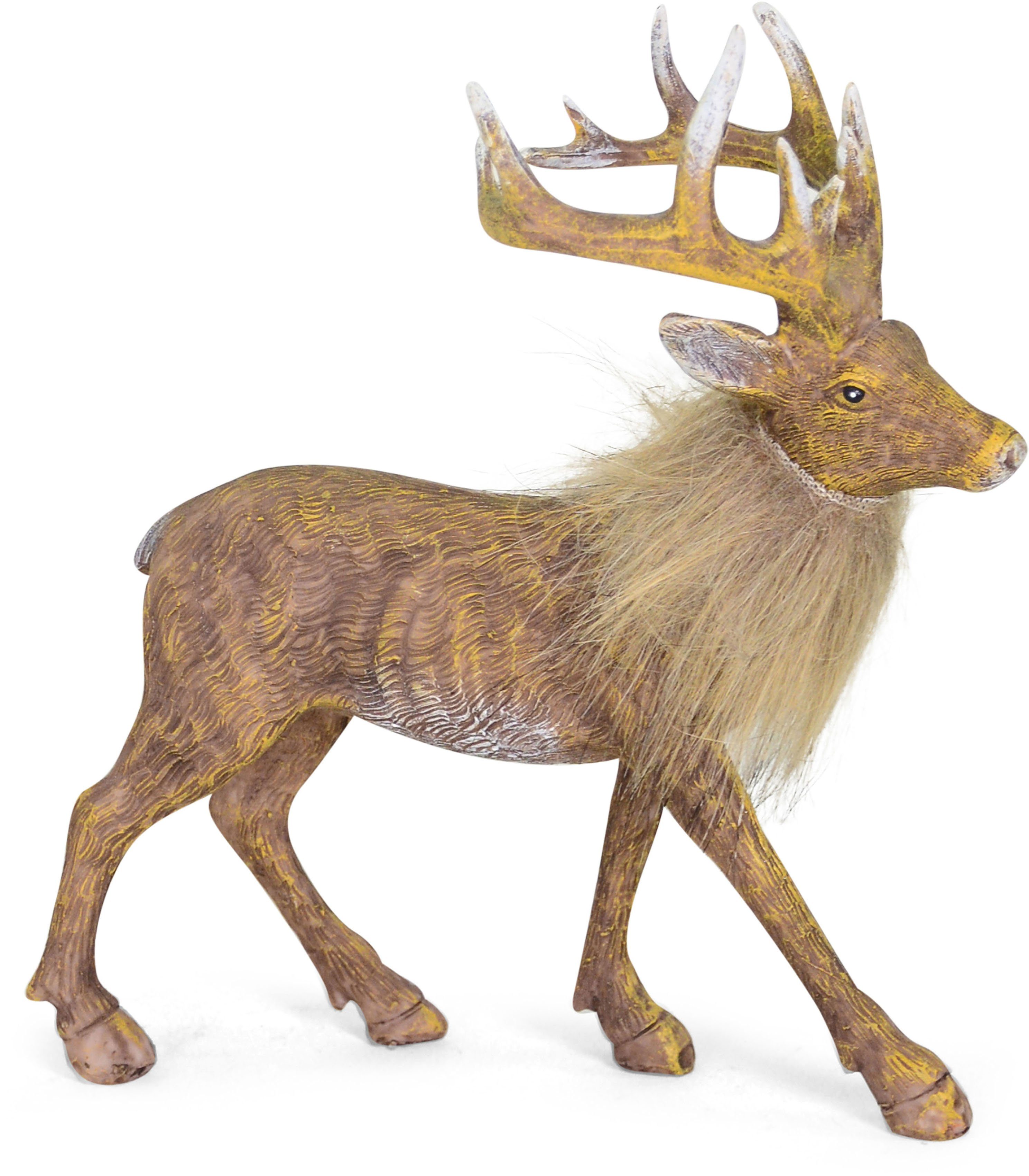 Hirsch, Weihnachtsdeko Weihnachtsfigur (1 RIFFELMACHER aus WEINBERGER Polyresin & St),