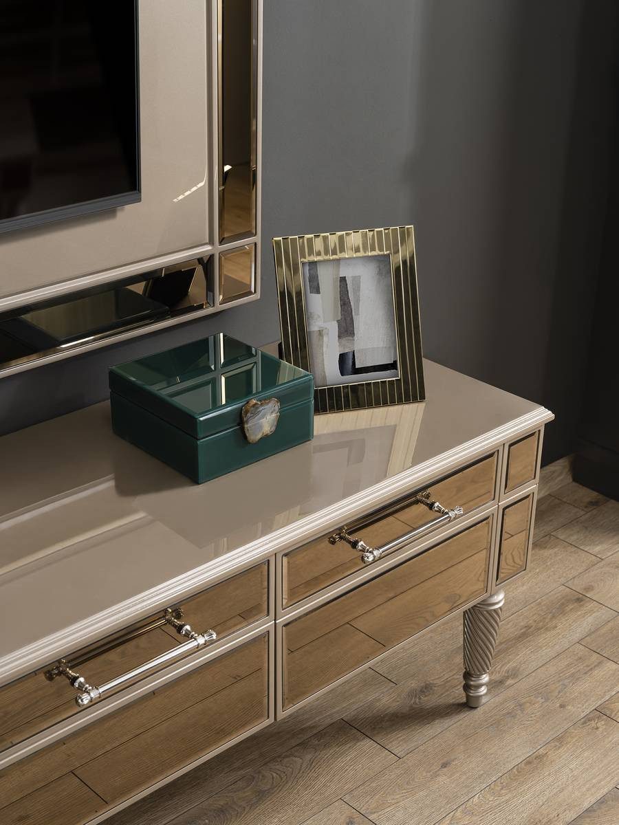 Xlmoebel TV-Schrank Holz TV-Möbel mit Stauraum für modernes Wohnzimmerdesign (1-St., TV-Schrank) Hergestellt in Europa