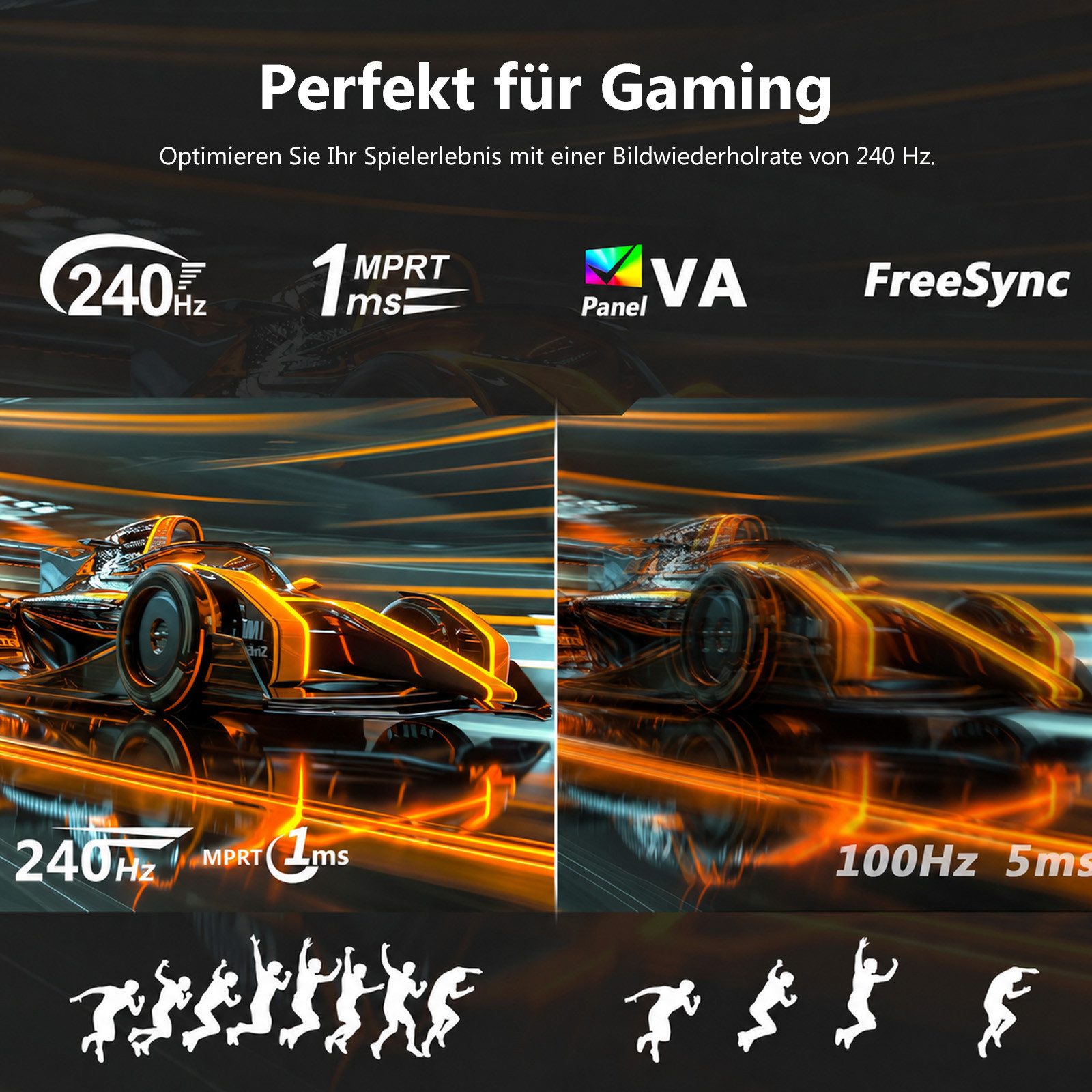 Z-EDGE LED Curved-Gaming-Monitor (81 cm/32 ", FHD 1920x1080 px, FHD, 1 ms Reaktionszeit, 240 Hz, LCD)