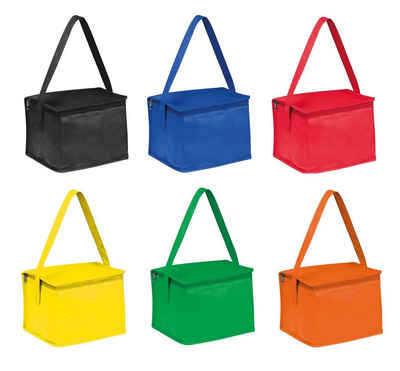 Livepac Office Kühltasche 6x Kühltasche für je 6 Dosen à 0,33l / je 1x schwarz,blau,rot,grün,gel
