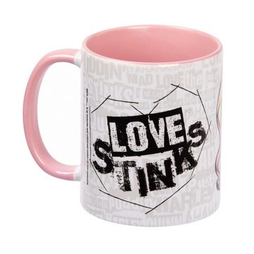 United Labels® Tasse DC Comics Tasse Harley Quinn - Love Stinks aus Keramik Rosa 320 ml, Keramik