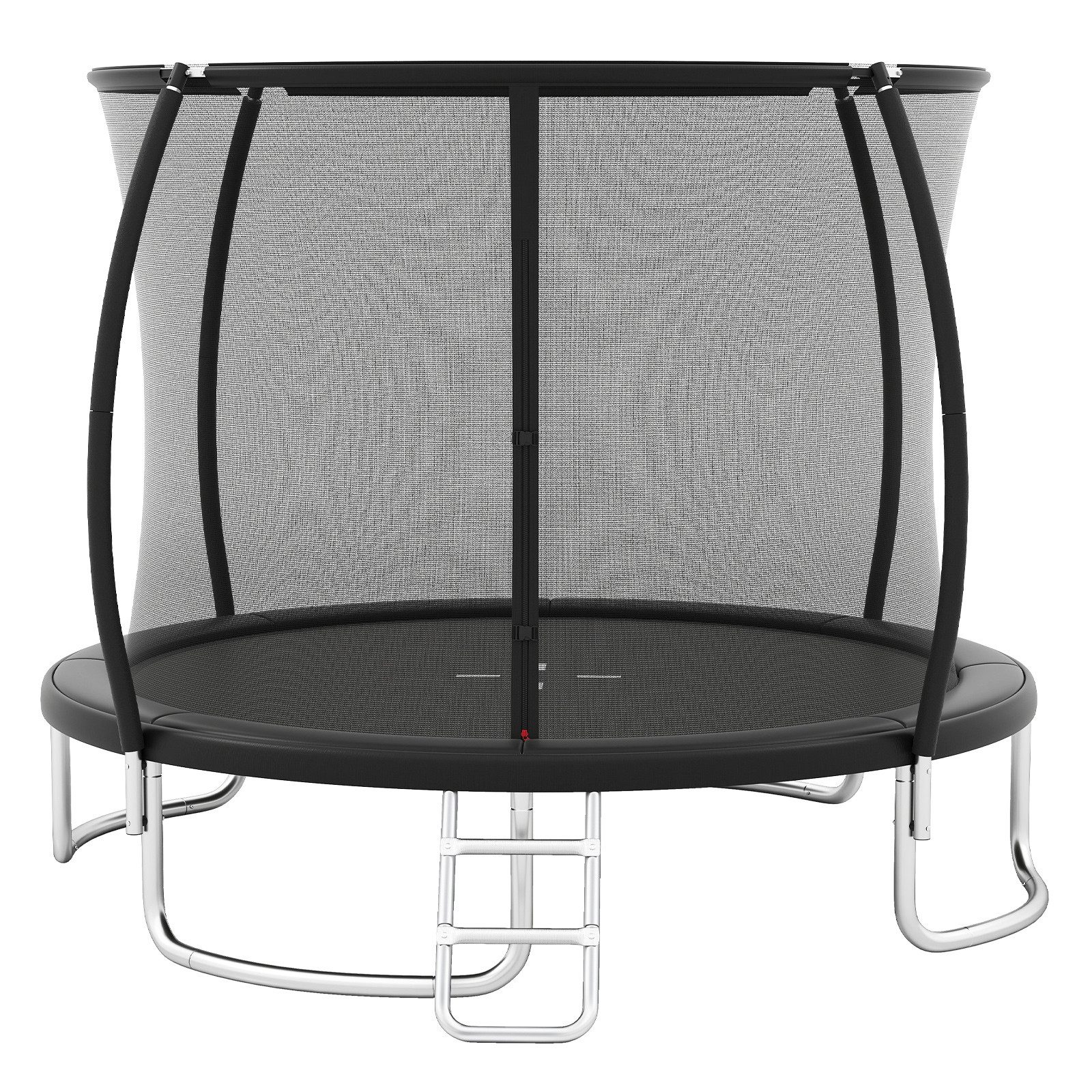 COSTWAY Gartentrampolin, Ø 366 cm, Trampolin, mit Sicherheitsnetz & Leiter