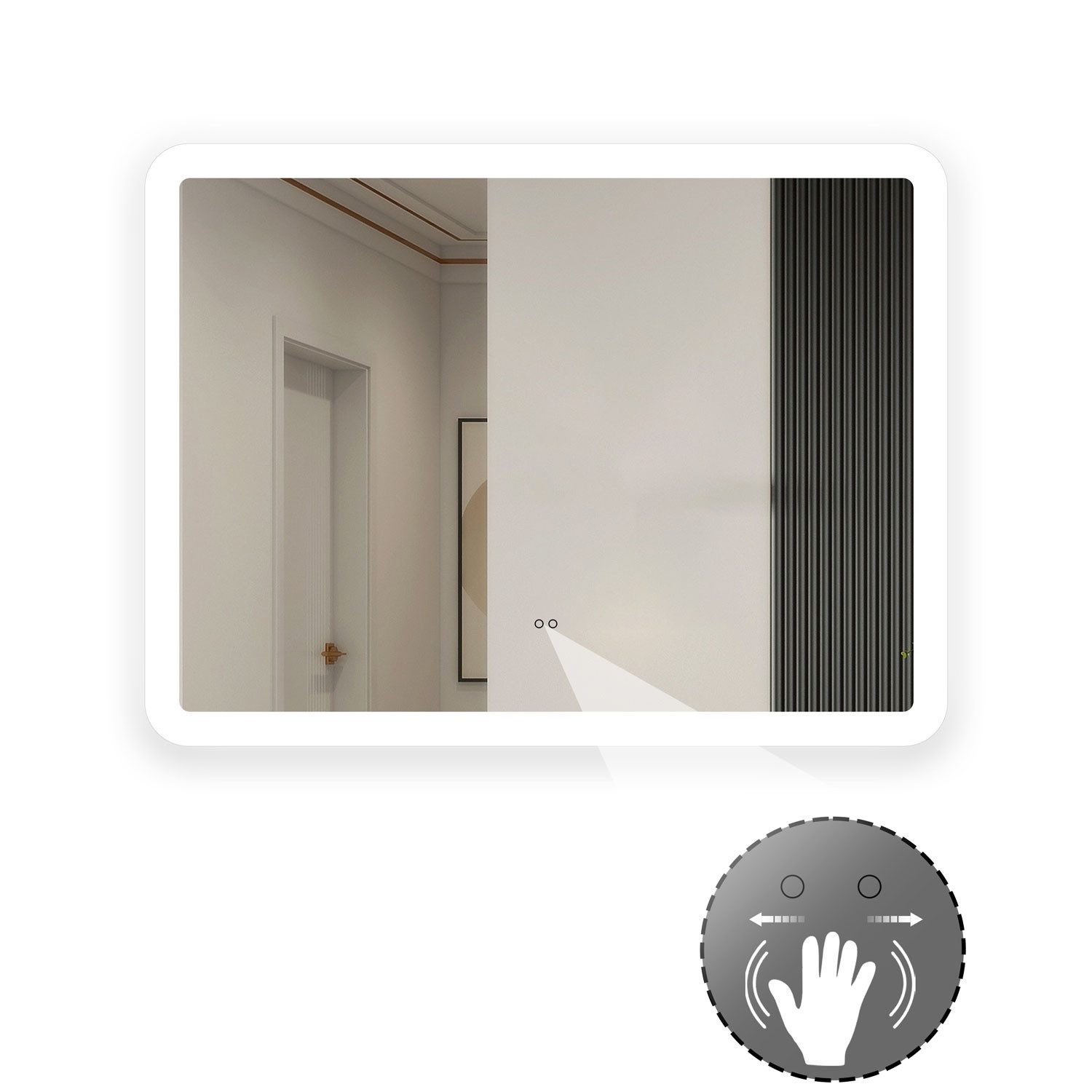 duschspa Badspiegel Wandspiegel mit LED Beleuchtung Kaltweiß Warmweiß wählb günstig online kaufen