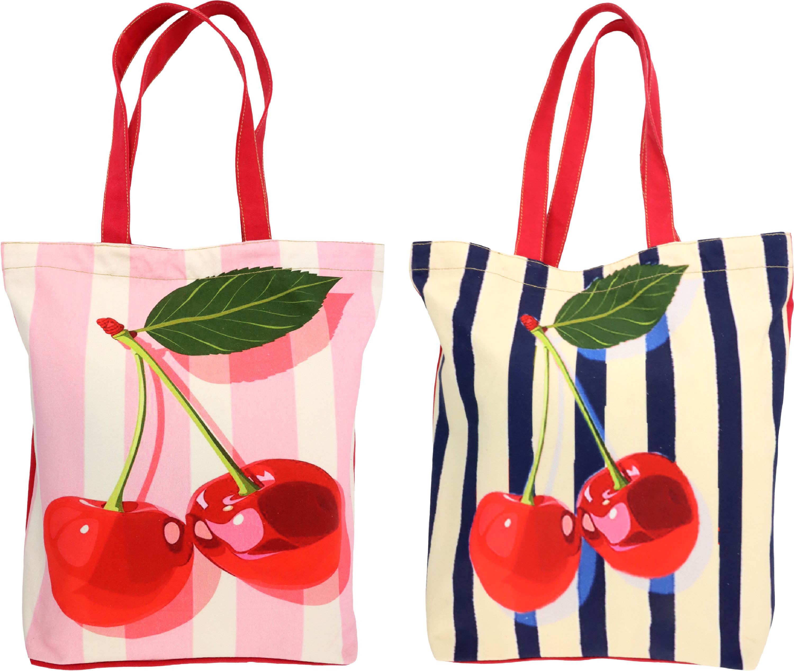 FURNARO Shopper (2-tlg. Taschenset), Stabiles Canvas mit farbintensivem Print