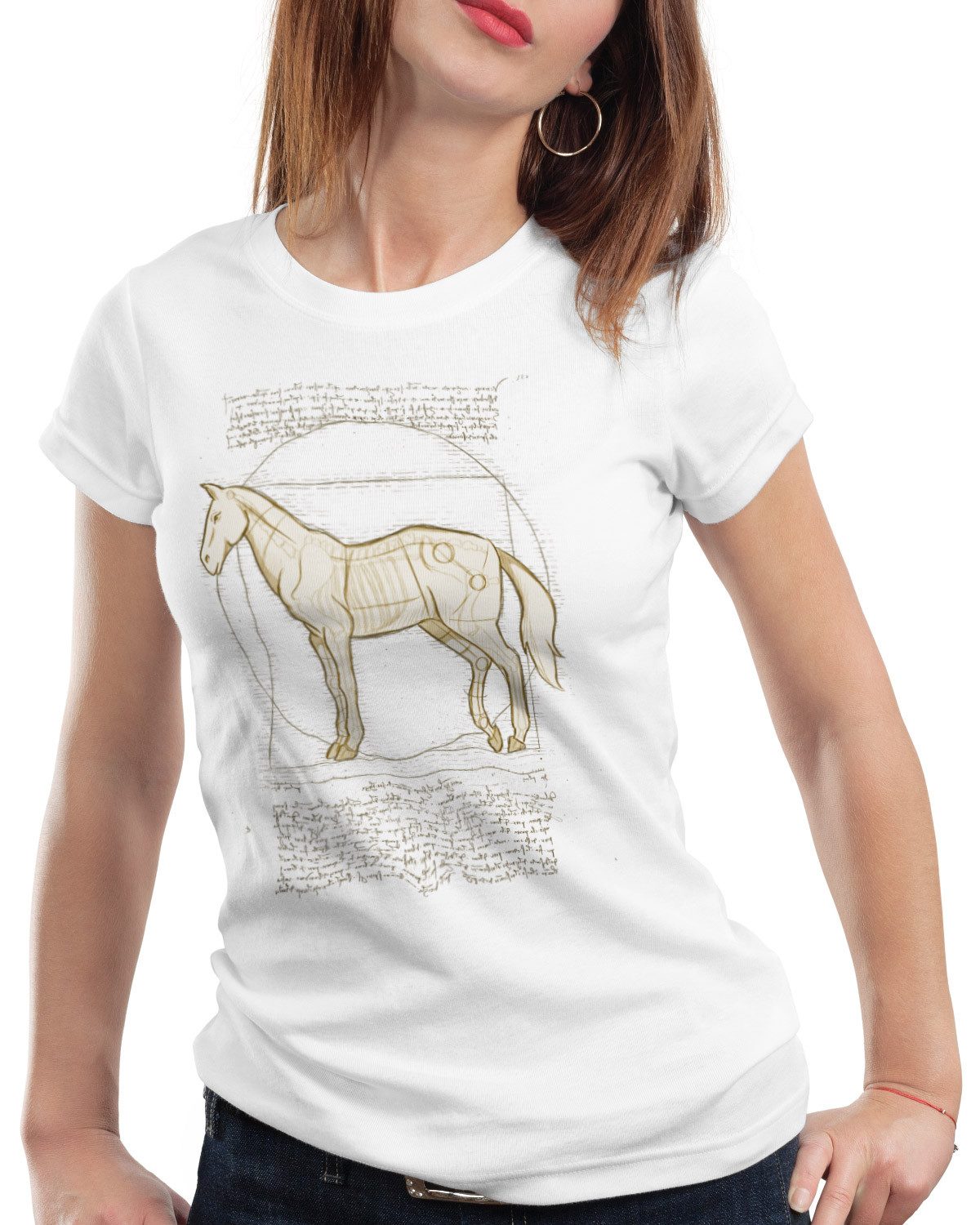 style3 T-Shirt Vitruvianisches Pferd stute hengst günstig online kaufen