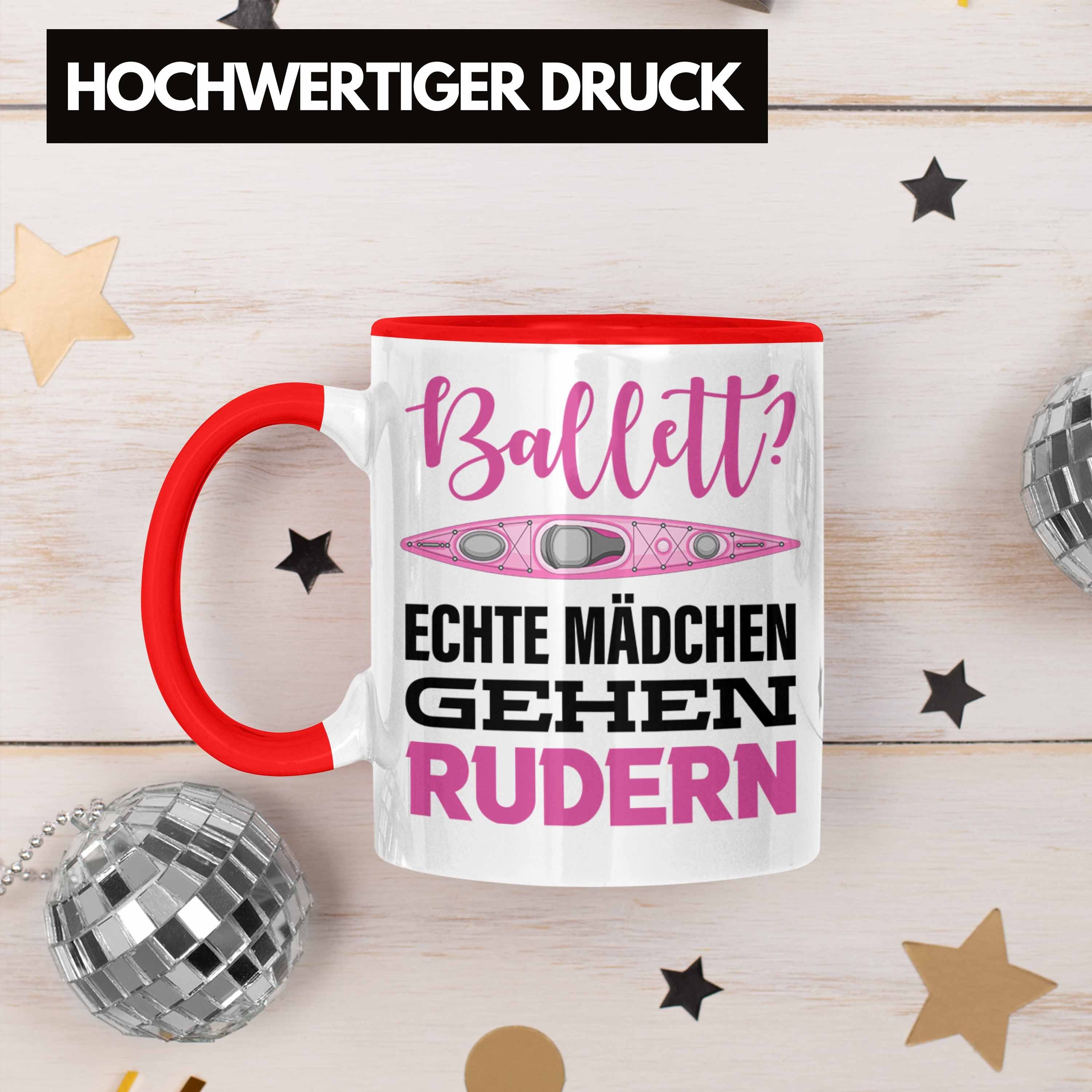 Gehen Mädchen Tasse Geschenk Rudern Tasse Trendation Echte Frauen Rot