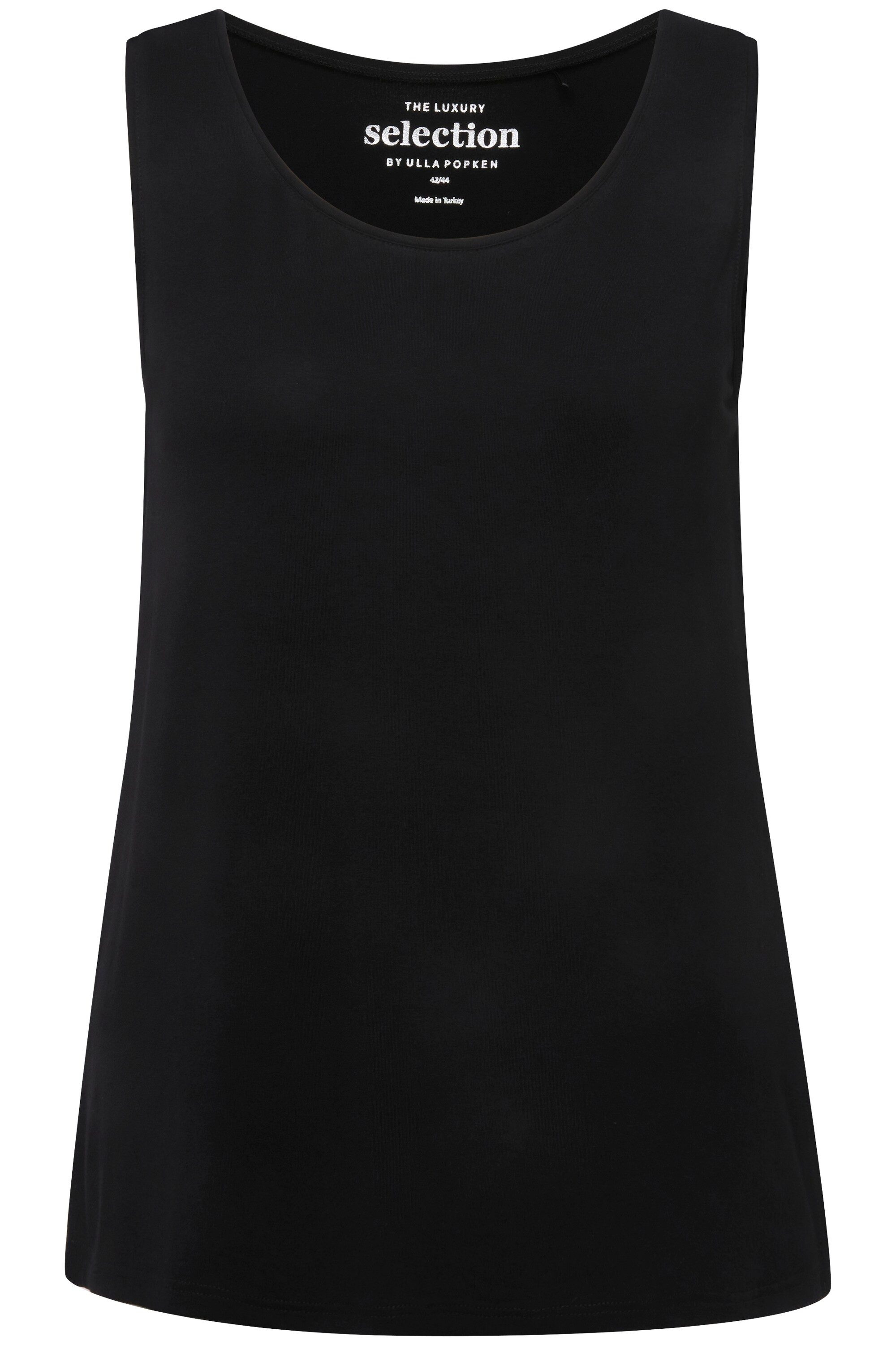 Ulla Popken Longtop Top Stretch Seitenschlitze Crêpe-Qualität günstig online kaufen