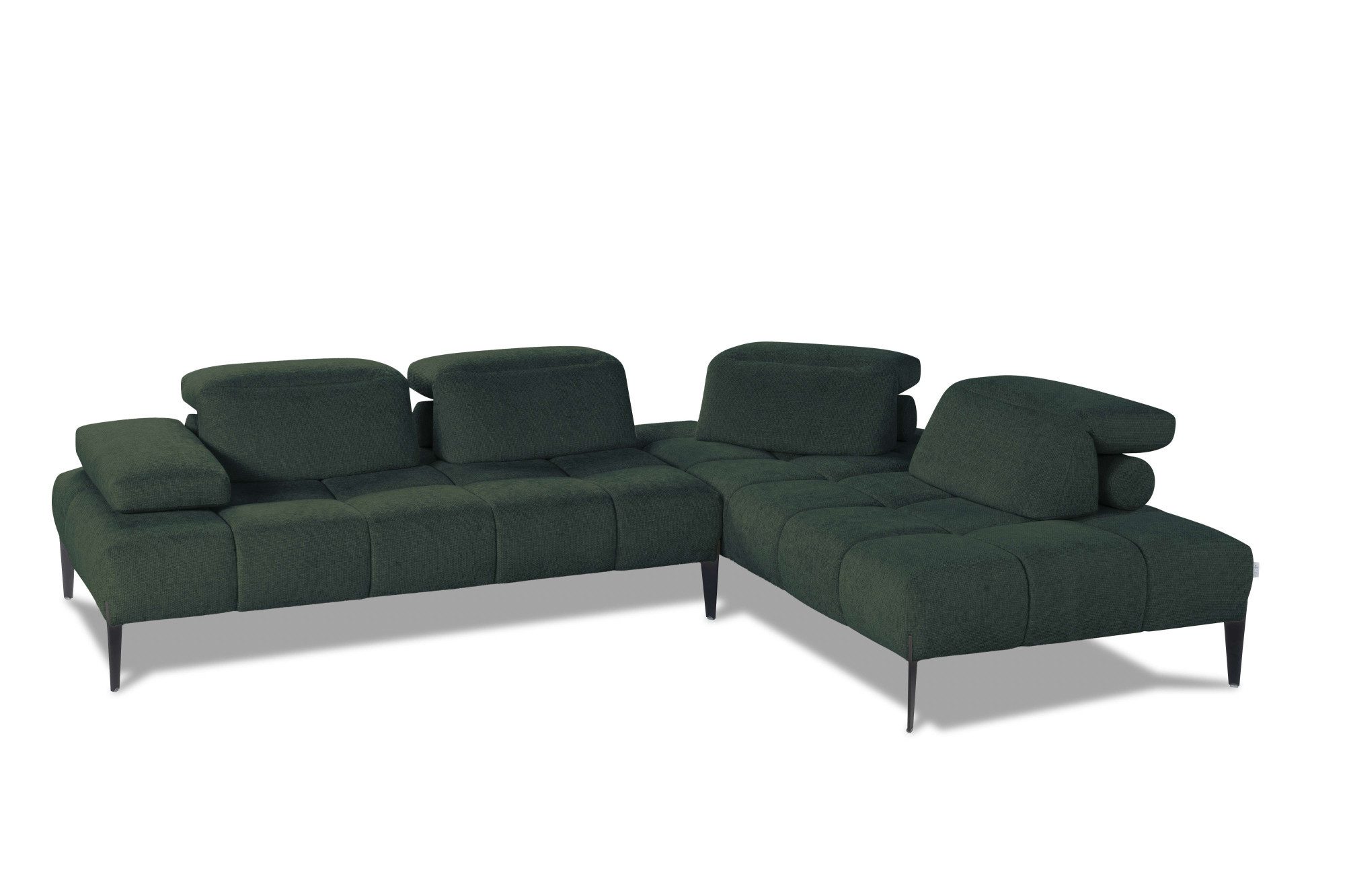 CALIA ITALIA Ecksofa Skyline, Made in Italy, Design-Sofa, L-Form, mit Sitztiefenverstellung, verstellbare Armlehne und Kopfstütze für maximalen Komfort
