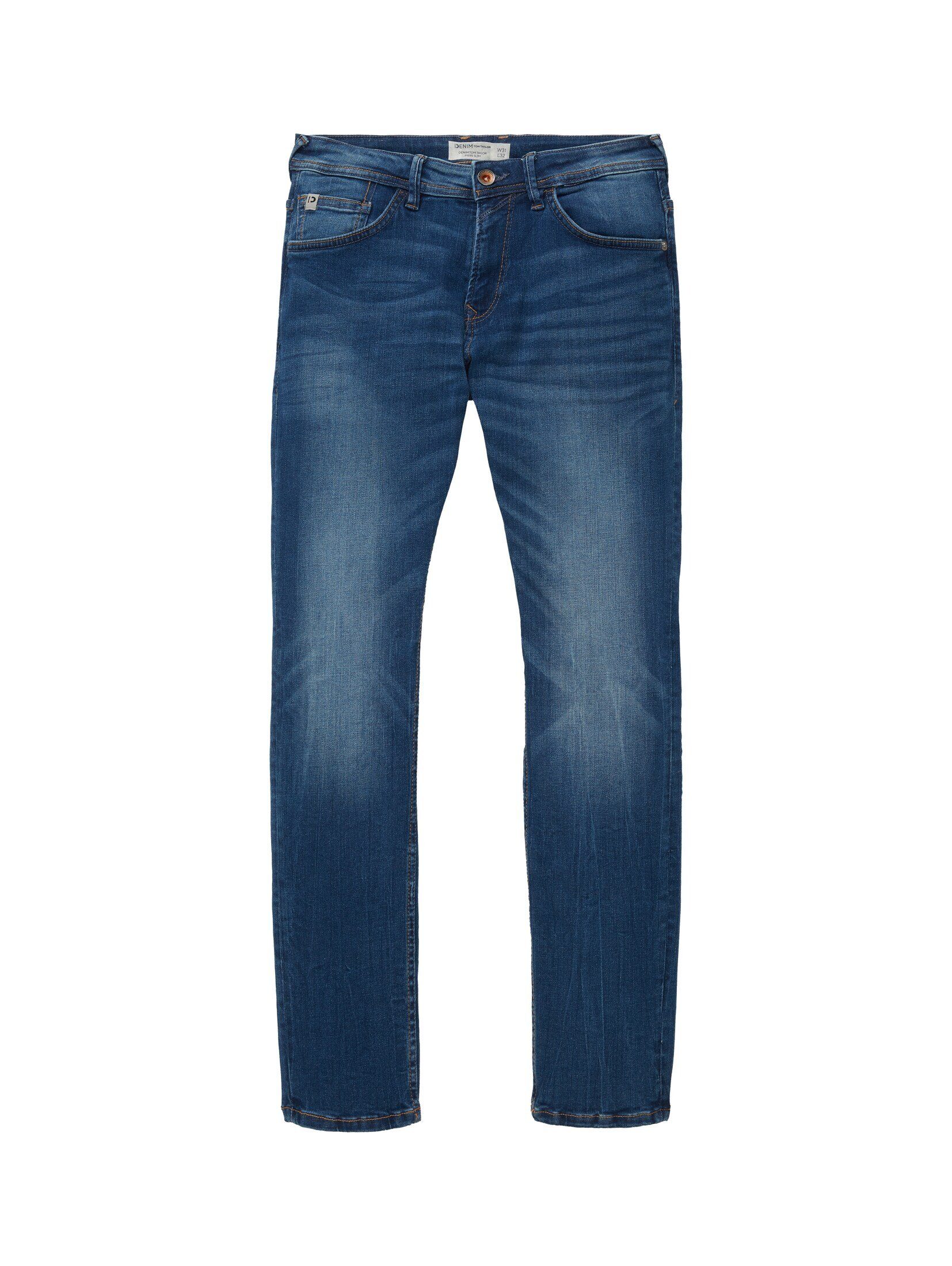 Straight-Jeans TOM Slim Soft-Stretch-Jeans Piers TAILOR Denim