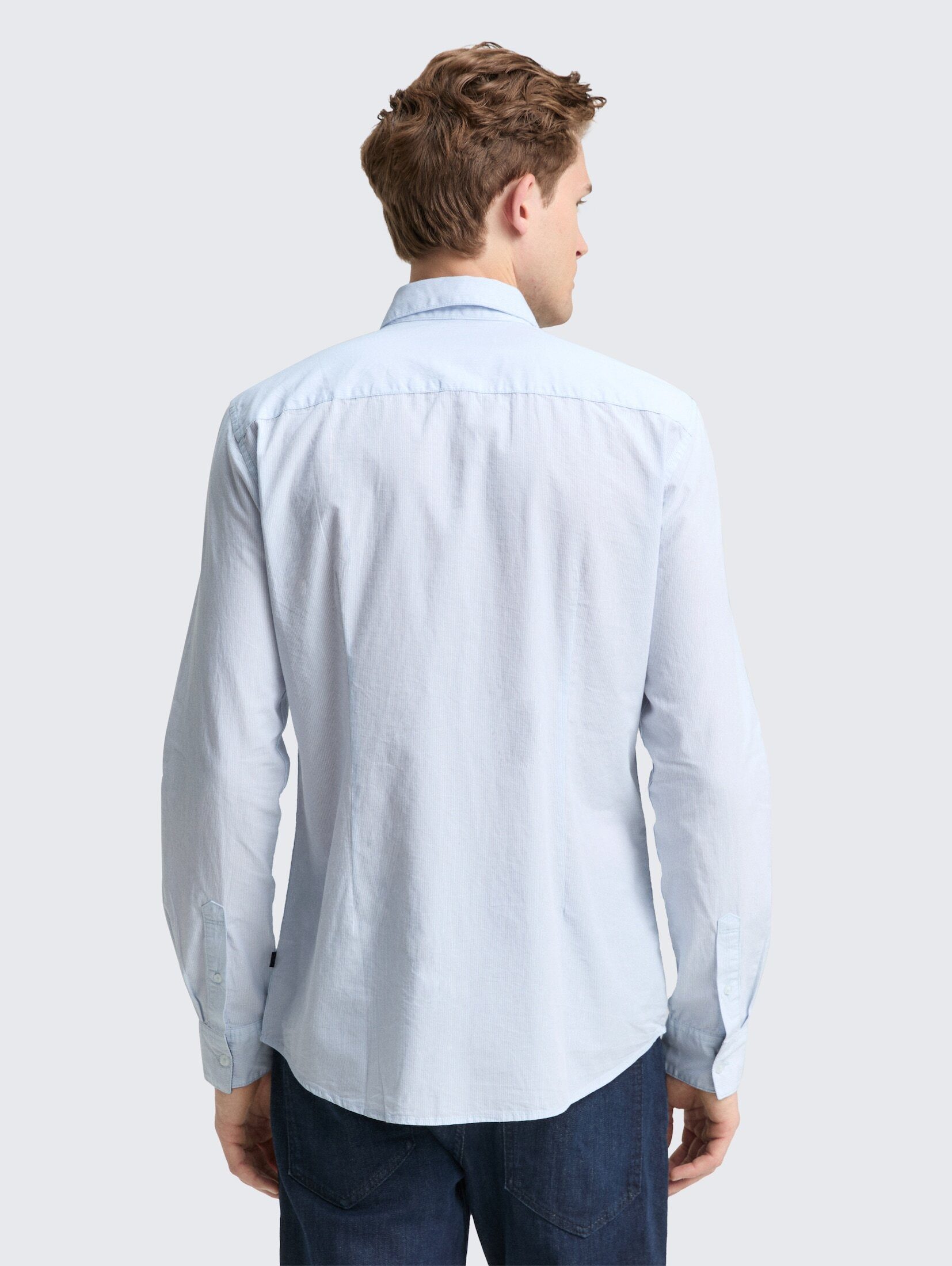 TOM TAILOR Langarmhemd Blusen & Shirts Fitted Hemd aus Baumwolle