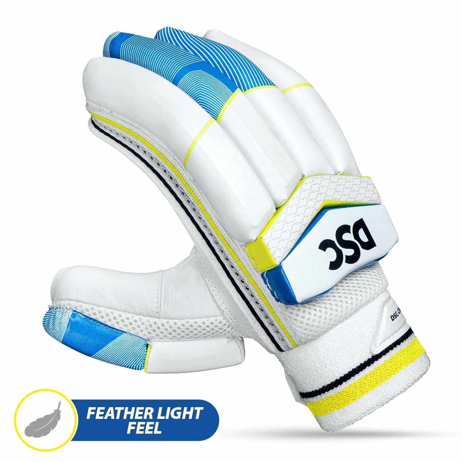 DSC Multisporthandschuhe Condor Motion cricket-Schlägerhandschuhe (Inhalt des Pakets: 1 Paar Batting Glove, für lange Einsätze konzipiert und verfügen) Fibre Reinforced Protection (FRP), Baumwollhandfläche