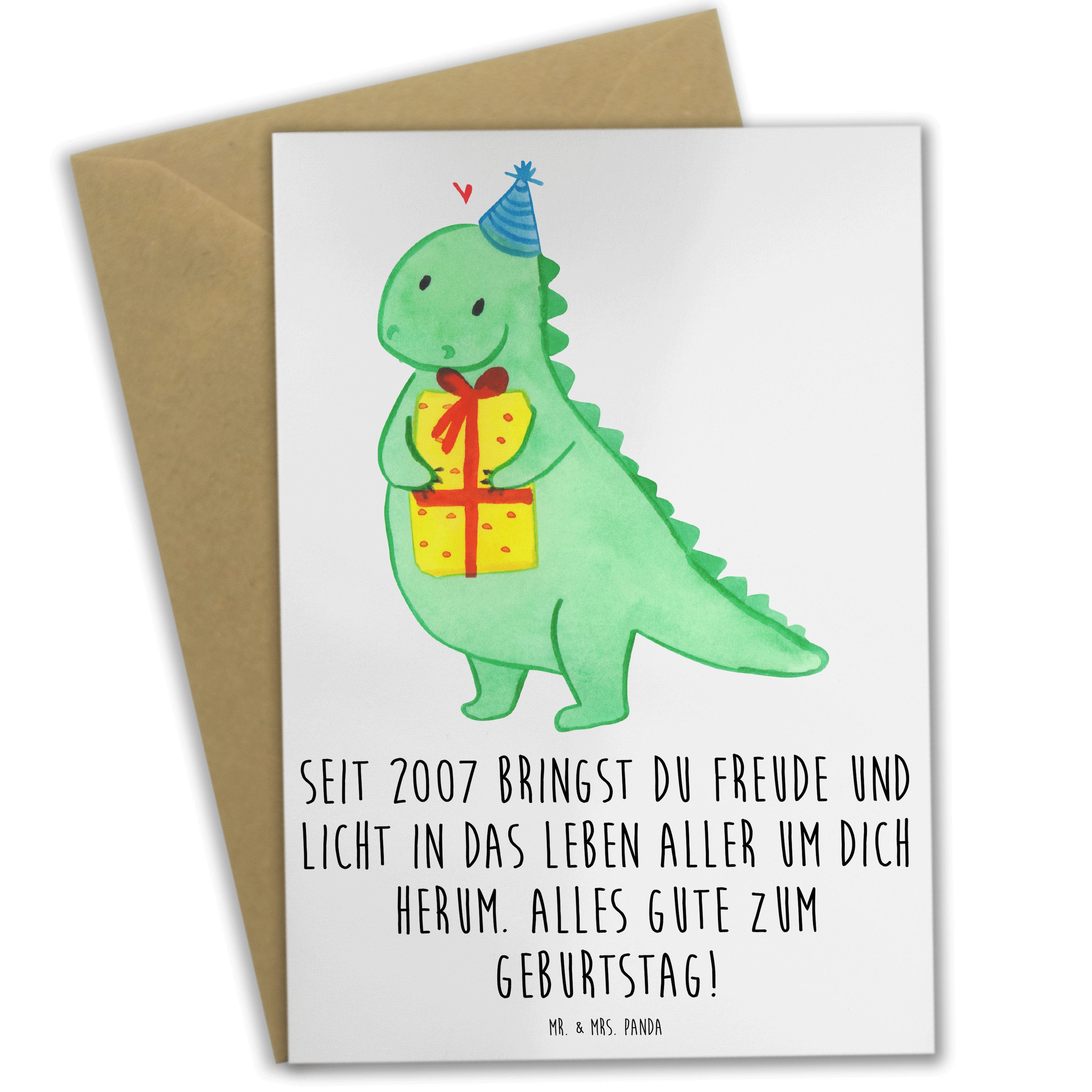 Grußkarte 2007 Geburtstag - Weiß - Geschenk, Freude, Geburtstagsgeschenk, Gebur