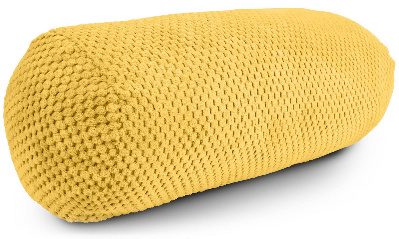 Amilian Nackenrolle 15x40 cm Nackenrollenbezug & Bettrolle - weiche Kissenrolle XXL, Kissen mit Bezug, Bettrolle mit abnehmbarem Bezug, abnehmbar, formstabil, waschbar 30°C