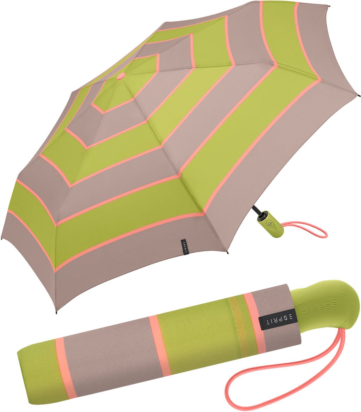 Taschenregenschirm Easymatic Light Auf-Zu Automatik Collegiate Stripe