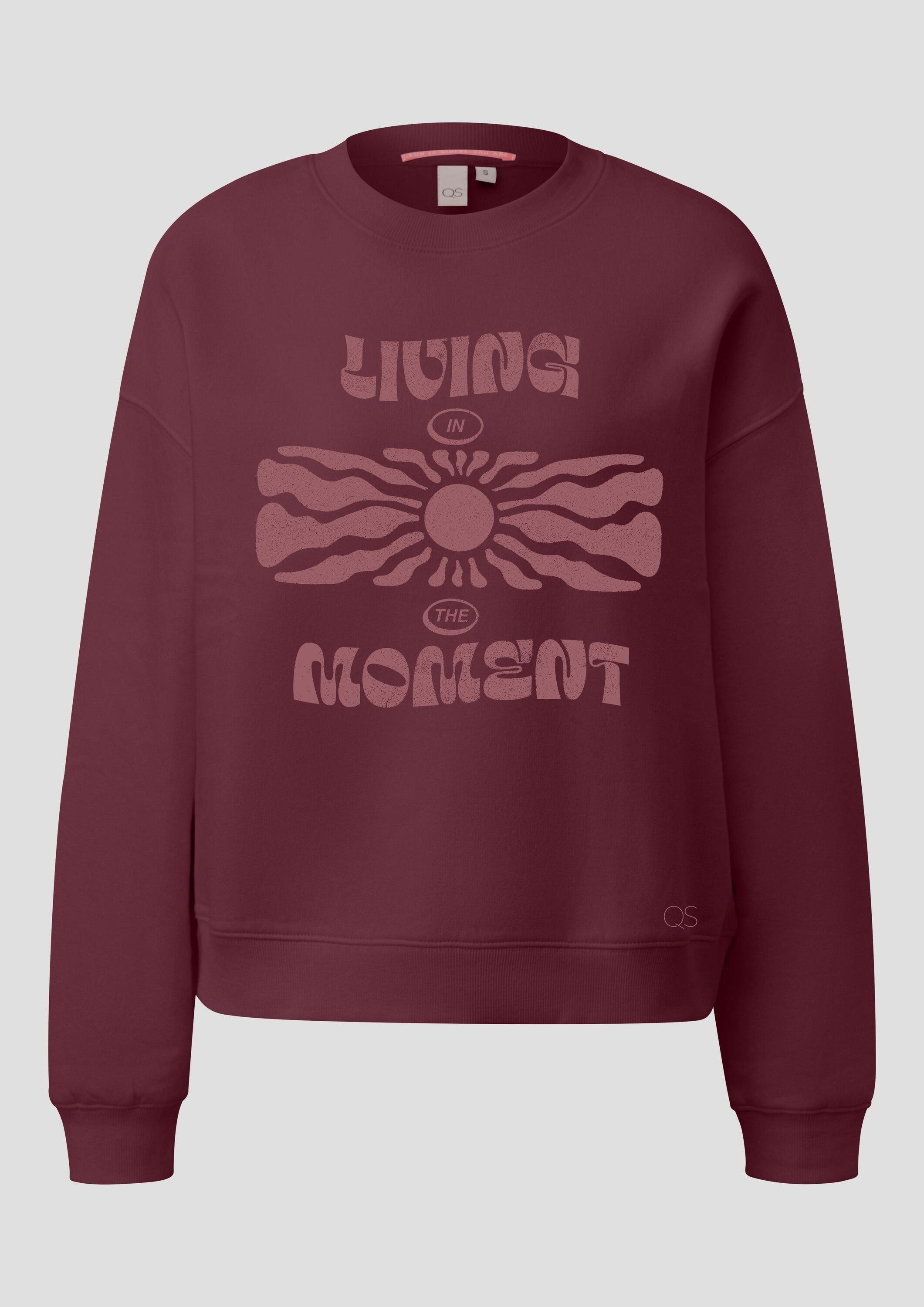 QS Sweatshirt Sweatshirt Weiches Sweatshirt mit Print