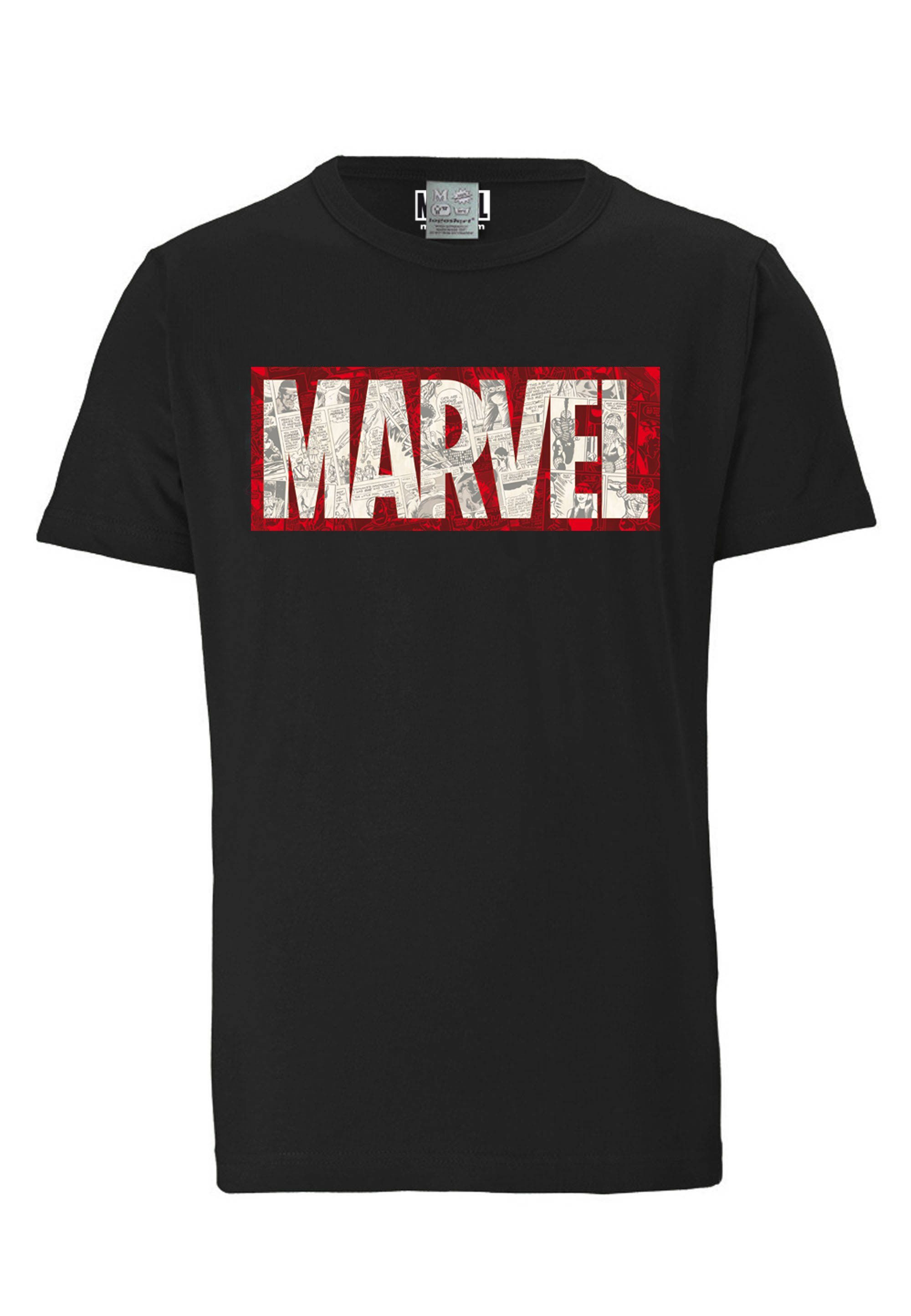 coolem Marvel Block Logo Comic Print LOGOSHIRT T-Shirt mit