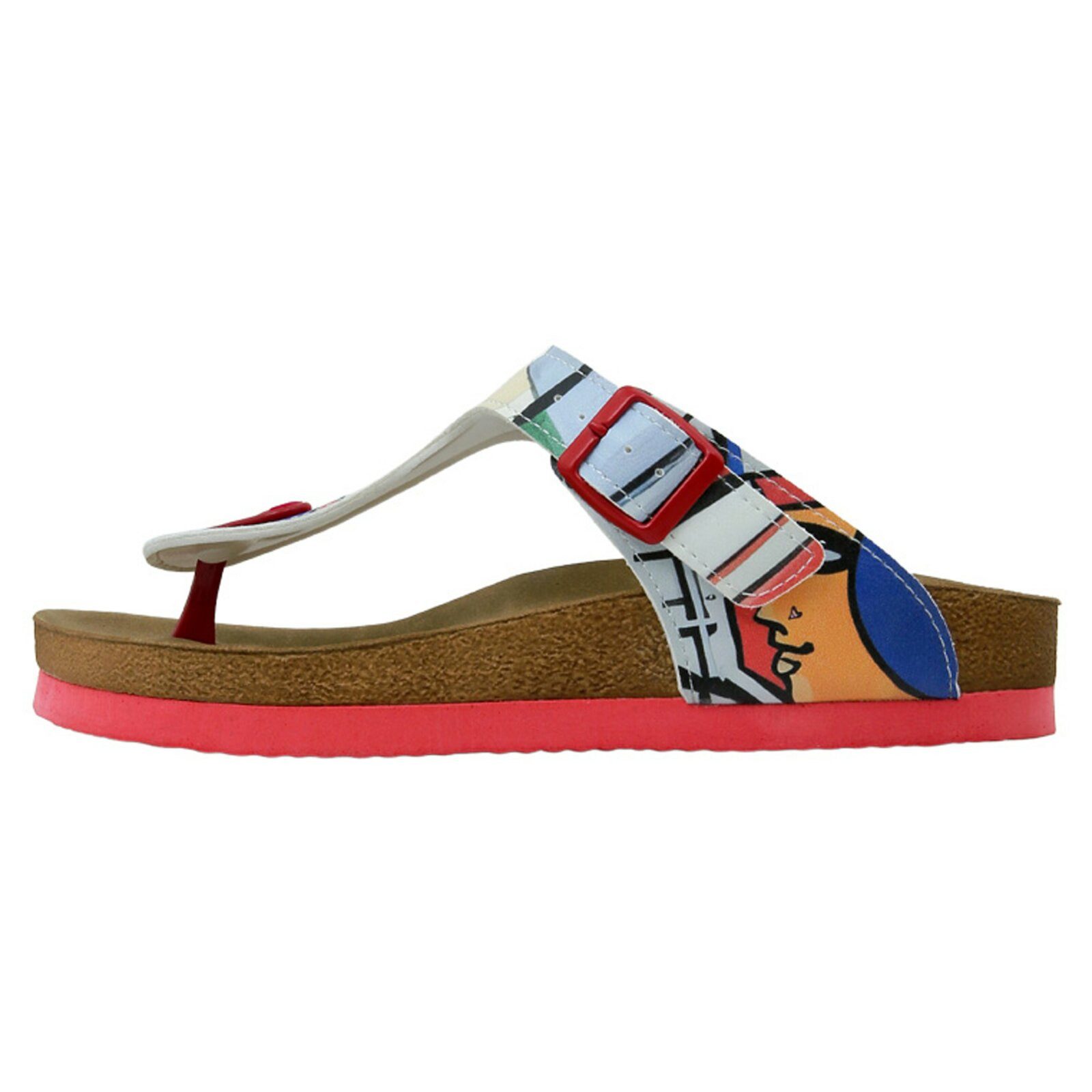 DOGO Lila Zehentrenner Cubic Faces Damen günstig online kaufen