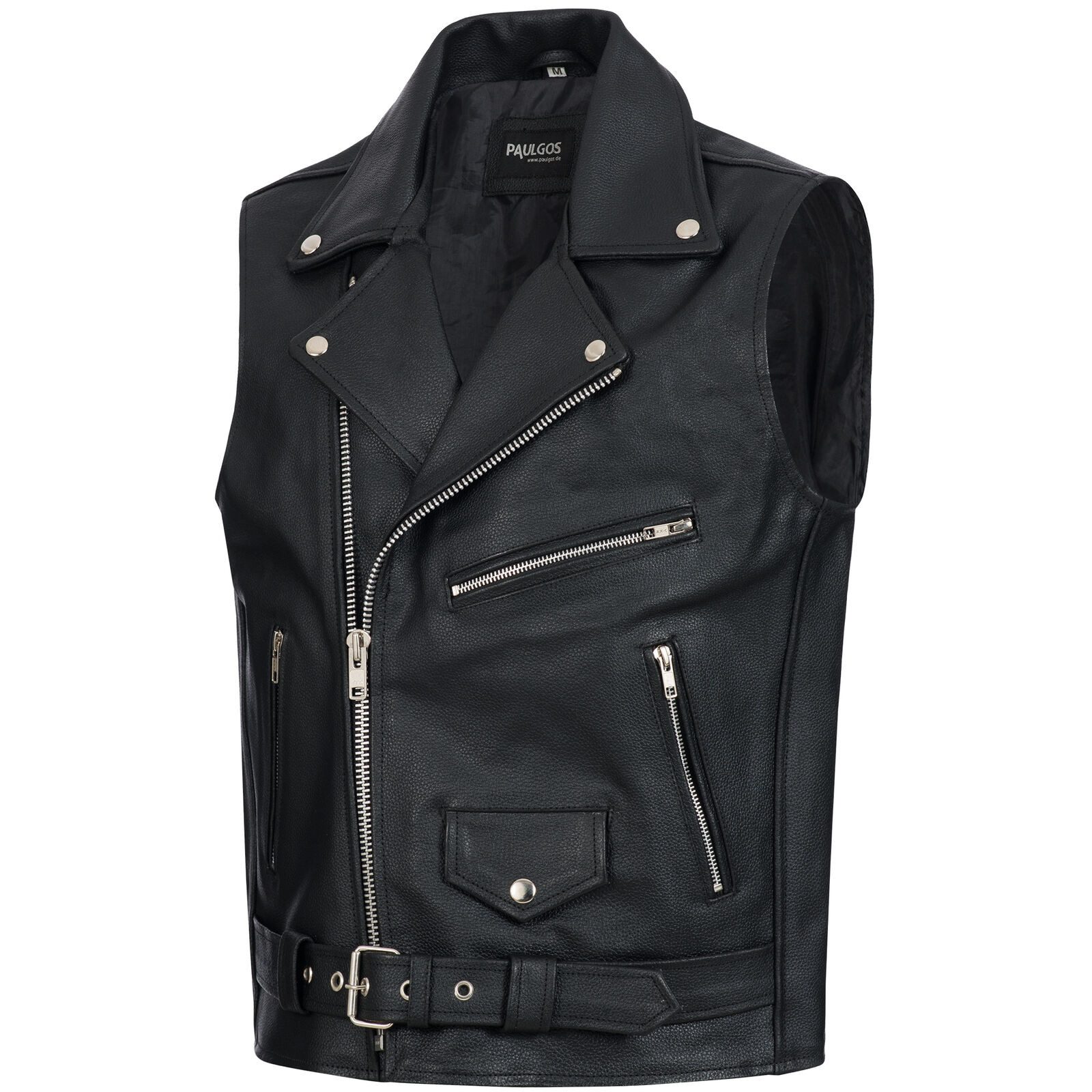 Motorradweste Lederweste Biker Kutte Clubweste Chopper Weste 100% Echtleder - BW2