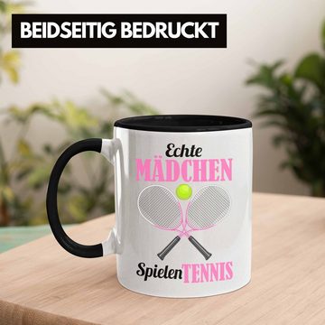 Trendation Tasse Trendation - Tennis Mädchen Frauen Geschenk Trainer Coach Tennisspielerin Geschenkidee Kaffeetasse