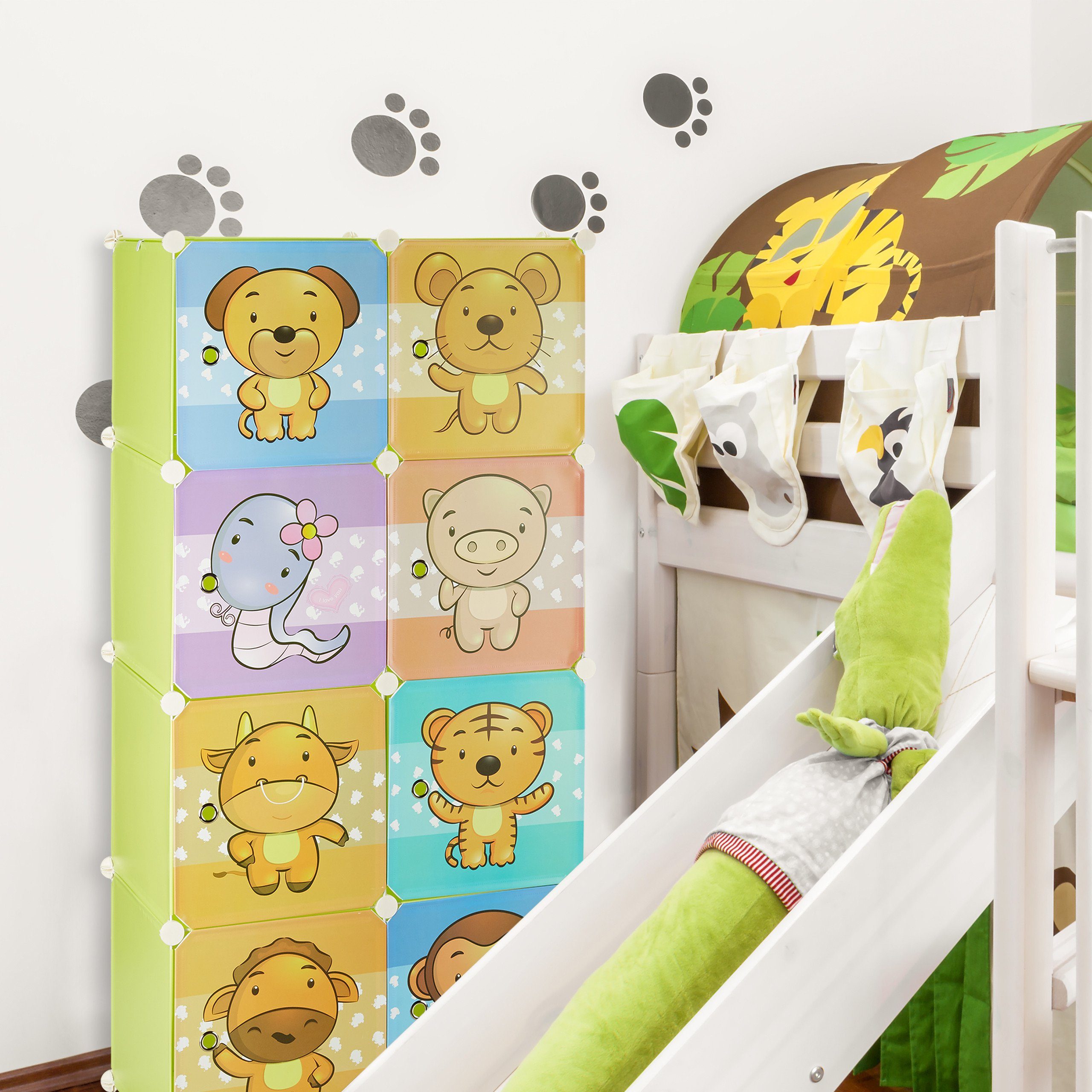 relaxdays Steckregal Kinderregal Stecksystem günstig online kaufen