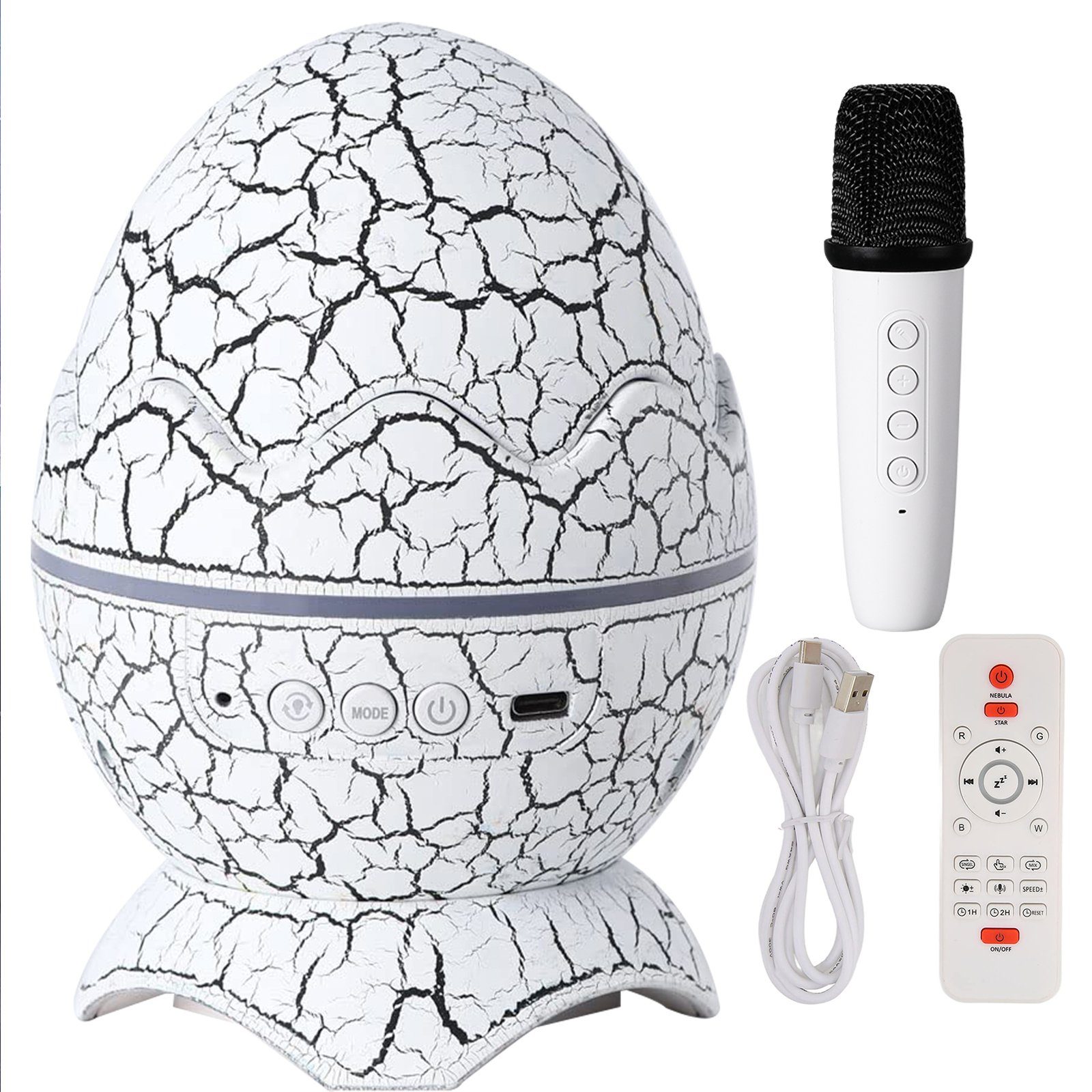 Lapalife LED-Sternenhimmel Nachttischlampe Projektor, 16 Farben Nachtlichter, Timer, Fernbedienun, LED fest integriert, Bluetooth-Lautsprecher mit Mikrofonen, f – Bild 5 von 5