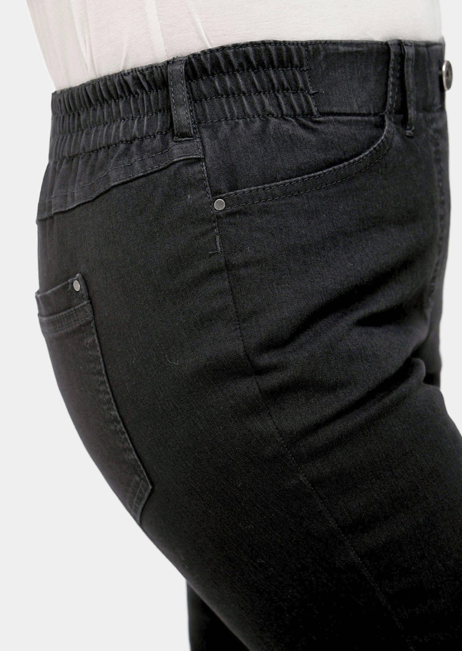 GOLDNER Bequeme Klassische Jeans schwarz MARTHA Kurzgröße: Jeansschlupfhose
