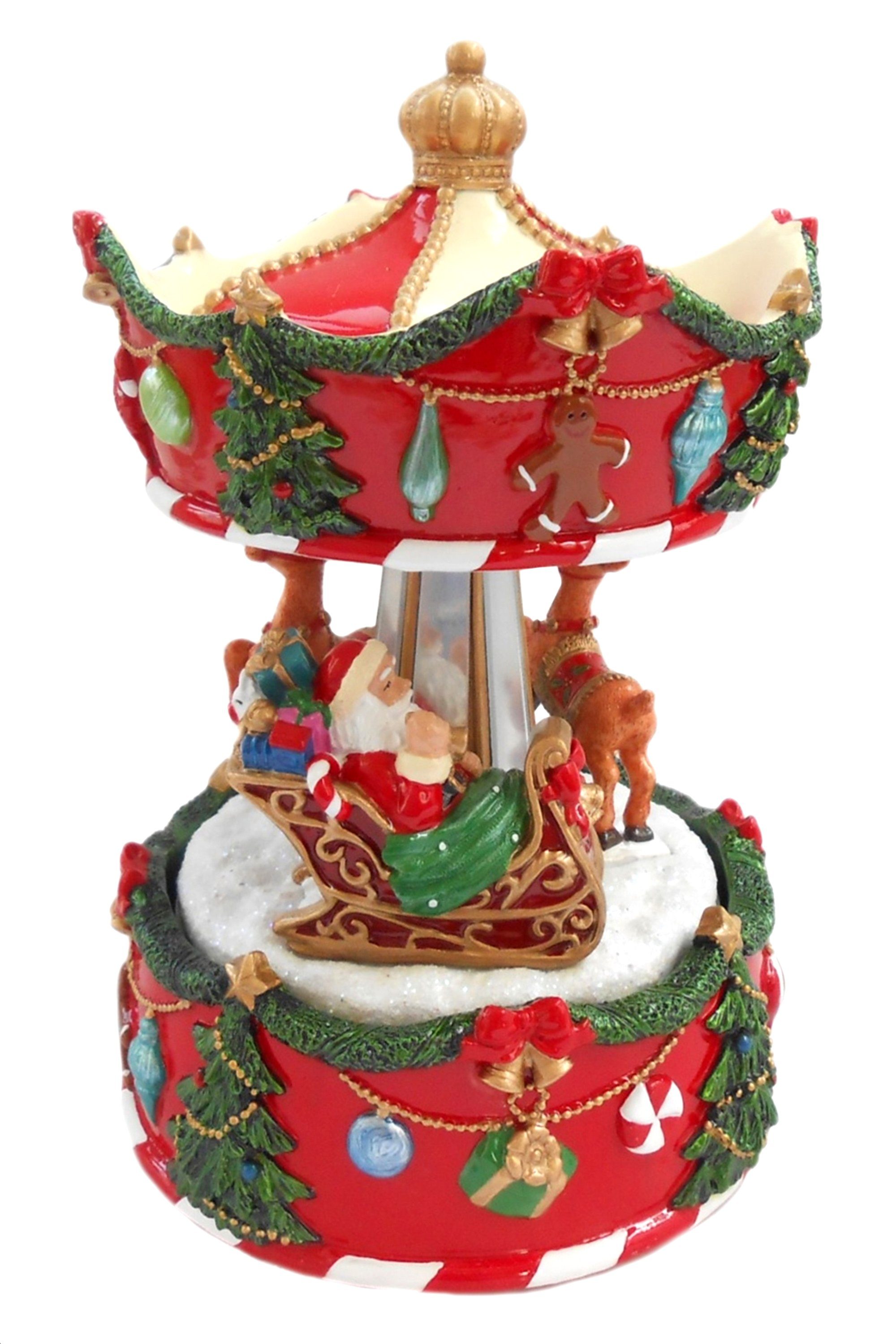 ELLUG Spieluhr »Spieluhr nostalgisches Karussell mit Weihnachtsmann &  Rentieren, 16cm« online kaufen | OTTO