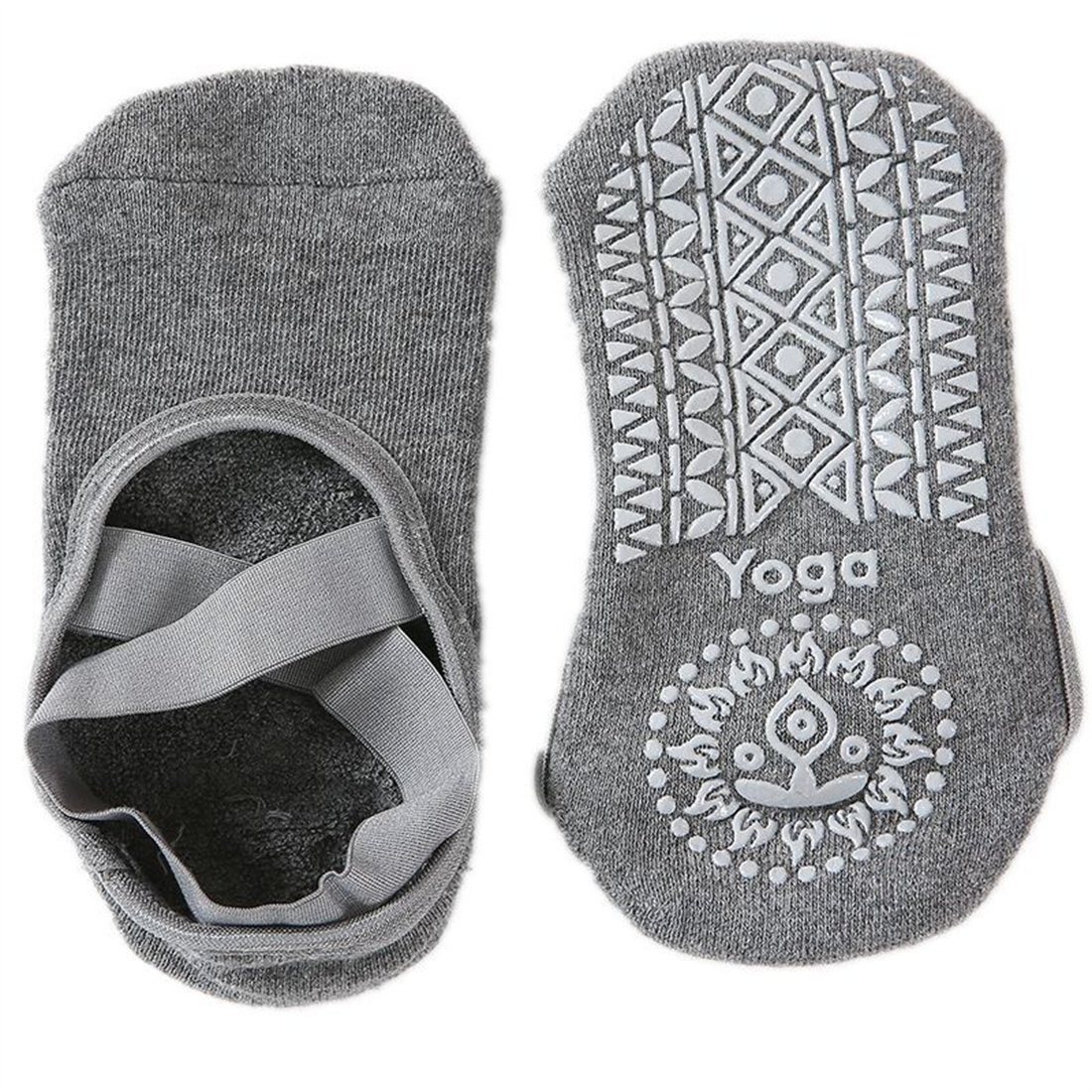 Paar, rutschfeste Yogasocken Pilates Bodenübungssocken, DÖRÖY Damen 5 Sportsocken