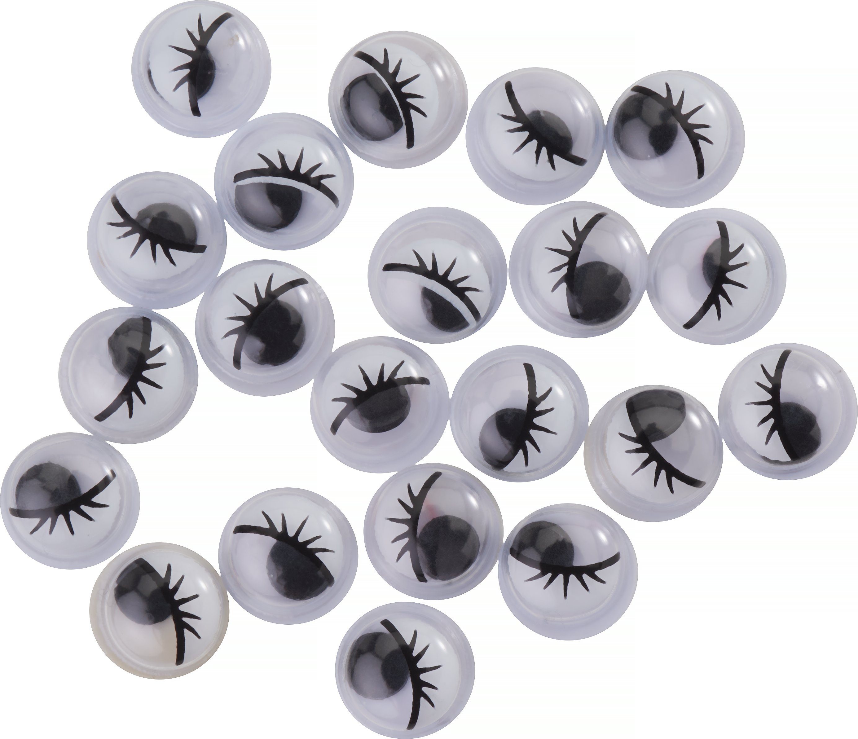 Kuscheltier Wackelaugen m. Wimpern