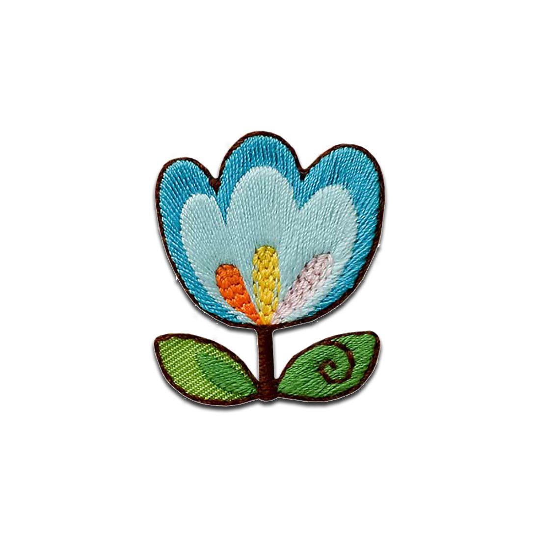 Mono-Quick Aufnäher Bügelbild, Aufbügler, Applikationen, Patches, Flicken, zum aufbügeln, PES, NY, Tulpe blau - Größe: 3,1 x 3,1 cm