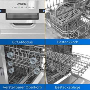 exquisit teilintegrierbarer Geschirrspüler, EGSP2113-EB-030E, 11 l, 13 Maßgedecke, 7 Programme, ECO-Programm