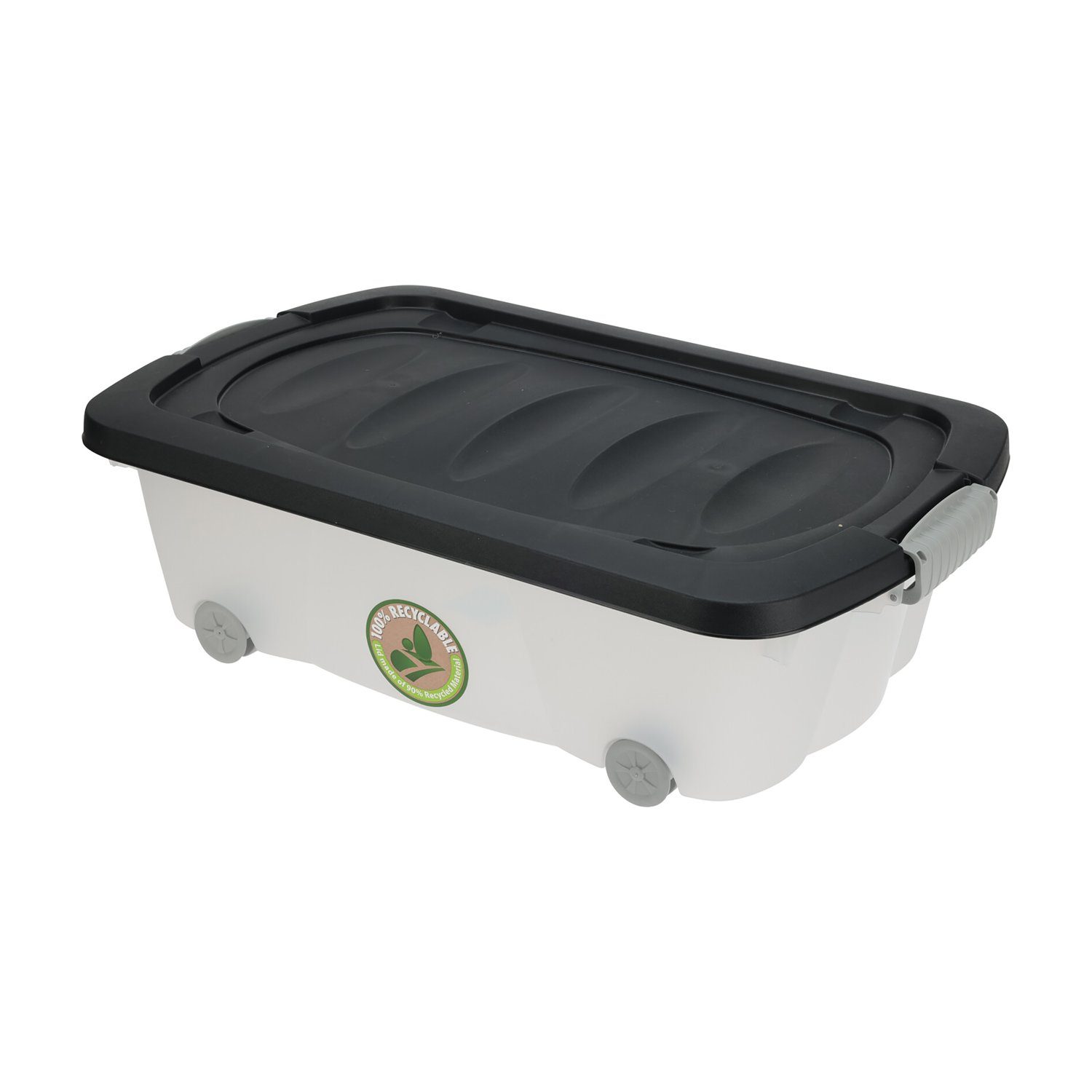 Mojawo Uhrenbox Aufbewahrungsbox Kunststoffbox Stapelbox mit Deckel 30L