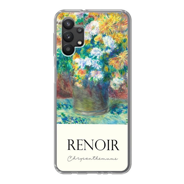 MuchoWow Handyhülle Renoir - Chrysantheme - Gemälde Handyhülle Samsung Galaxy A32 5G Smartphone-Bumper Print Handy
