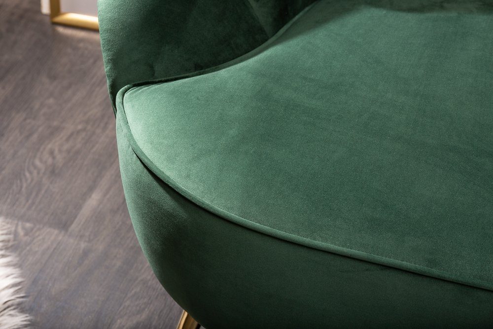 riess-ambiente 3-Sitzer ARIELLE 220cm FARBWAHL, smaragdgrün mit Samt-Bezug