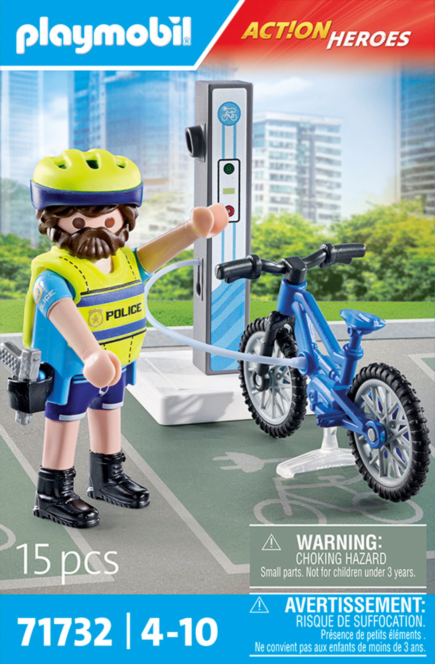 Playmobil® Polizei Fahrradstreife (71732), Playmobil Action Heroes Konstruktions-Spielset, (15 St), Made in Europe