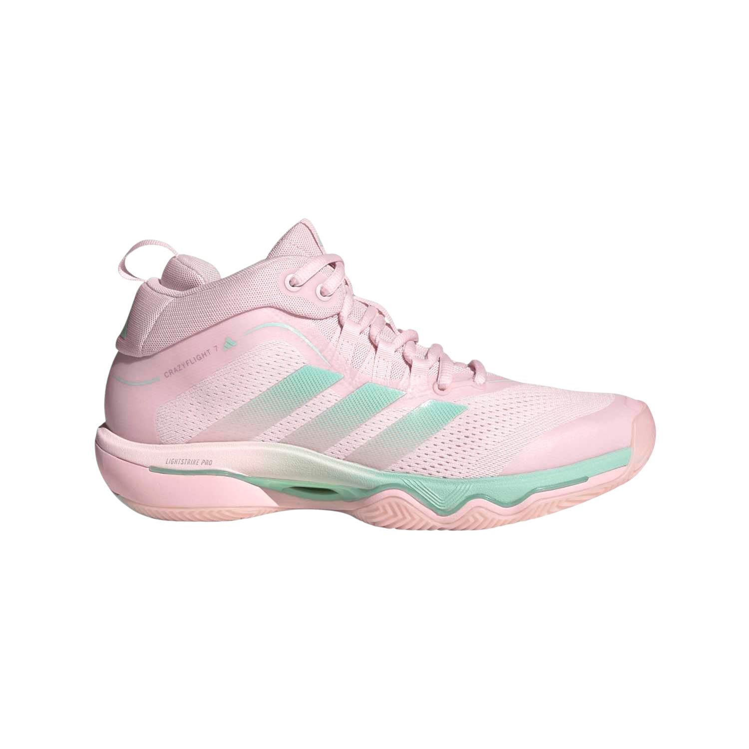 adidas Performance Hallen-Indoorschuhe CrazyFlight 7 Mid pink/mintgrün Damen Badmintonschuh