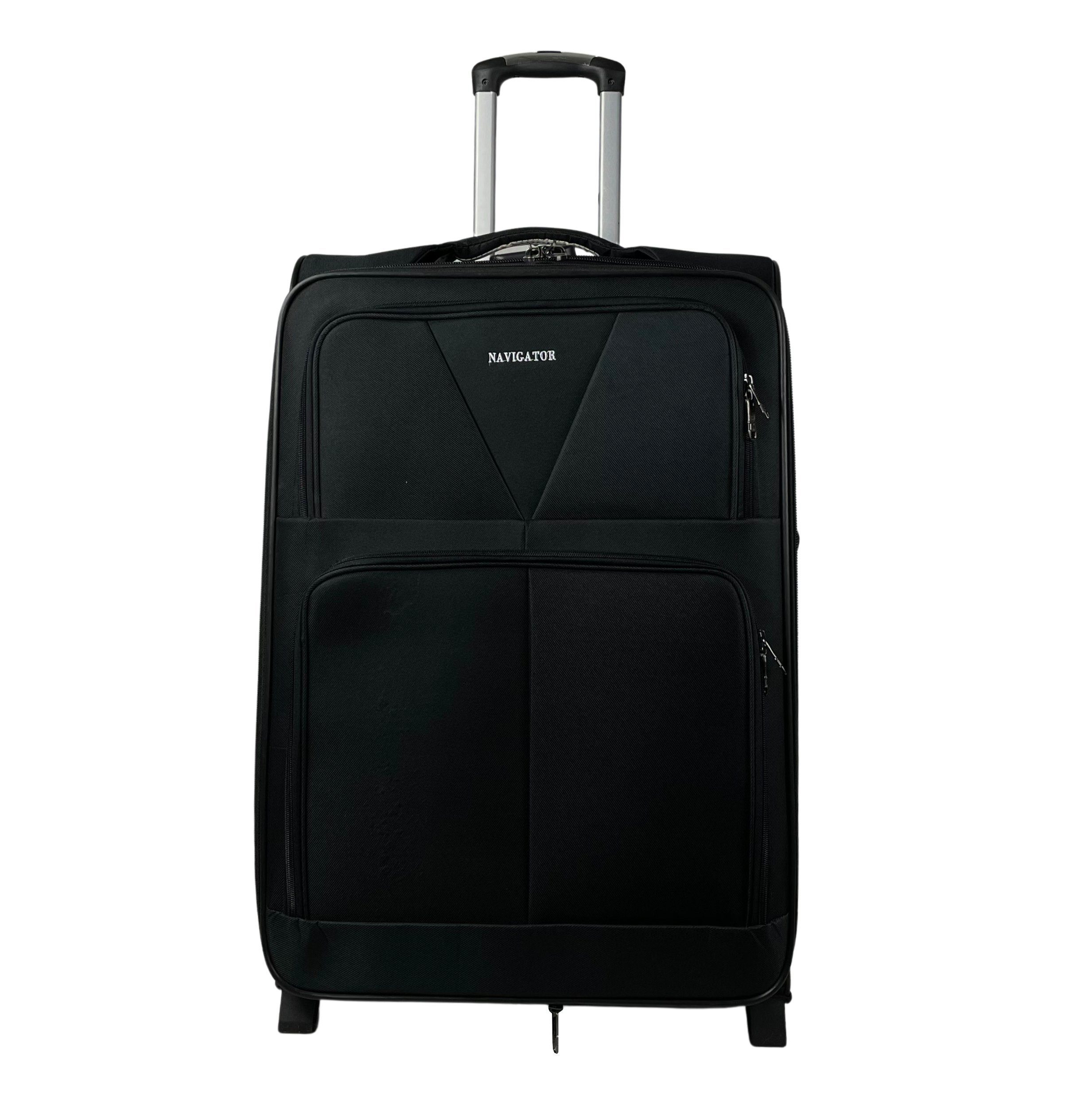 Set) oder Stoffkoffer Schwarz MTB 4er Koffer Koffer Reisekoffer erweiterbar (M/L/XL/XXL