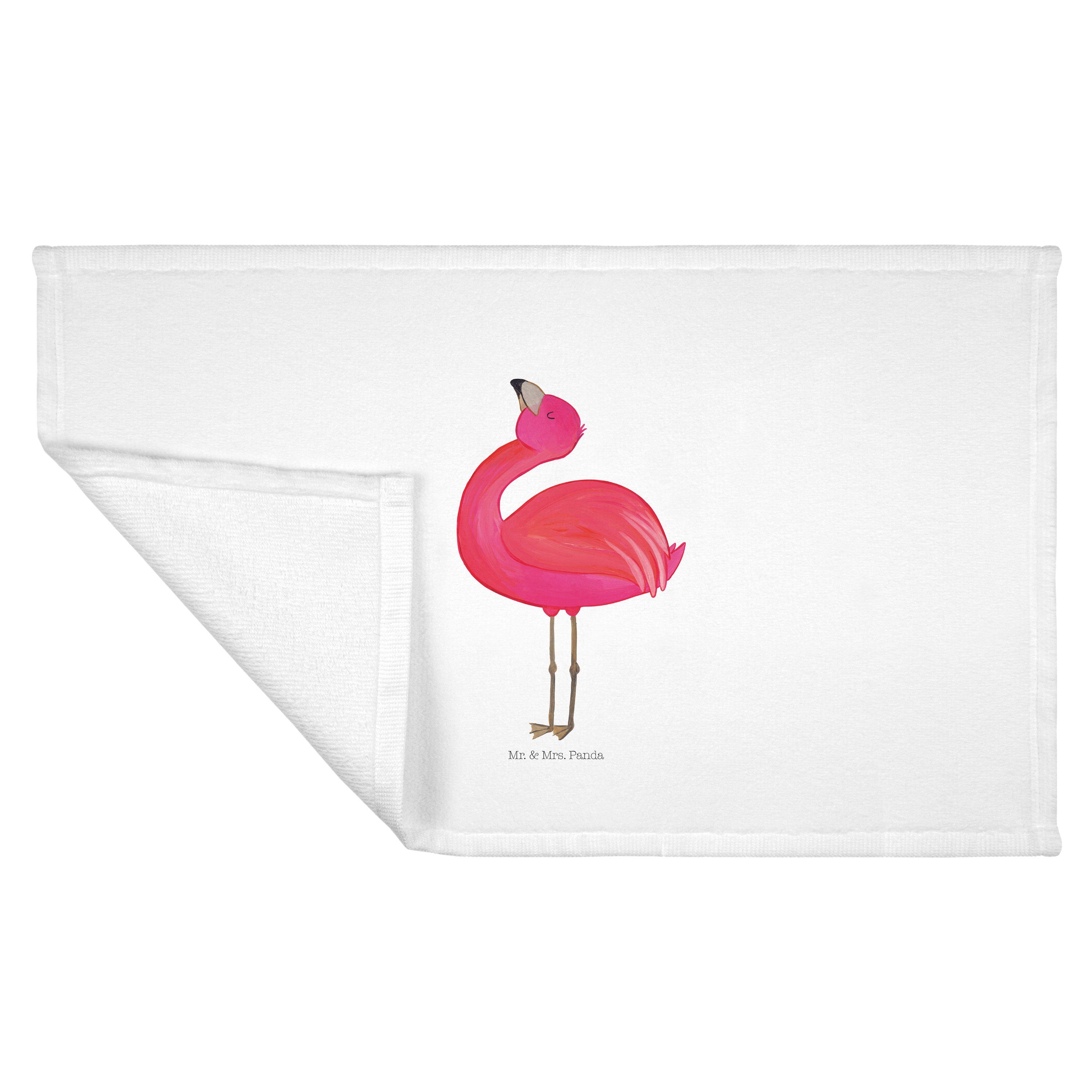 Mrs. Handtuch Geschenk, Panda rosa, & - Badezimmer, (1-St) stolz Baby, Weiß Mr. - Handtuch, g, Flamingo