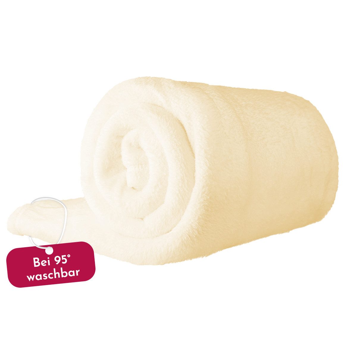 Wohndecke Kuscheldecke aus 100% Polyester, 150x220 cm, Clinotest, Kochfest günstig online kaufen