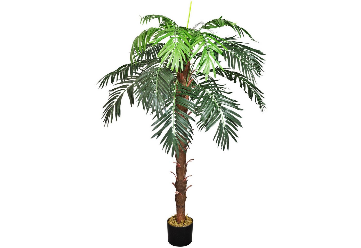 Kunstpalme Palmenbaum Königs Kokos Palme Kunstpflanze Künstliche Pflanze 140 cm Kokospalme, Decovego, Höhe 140 cm