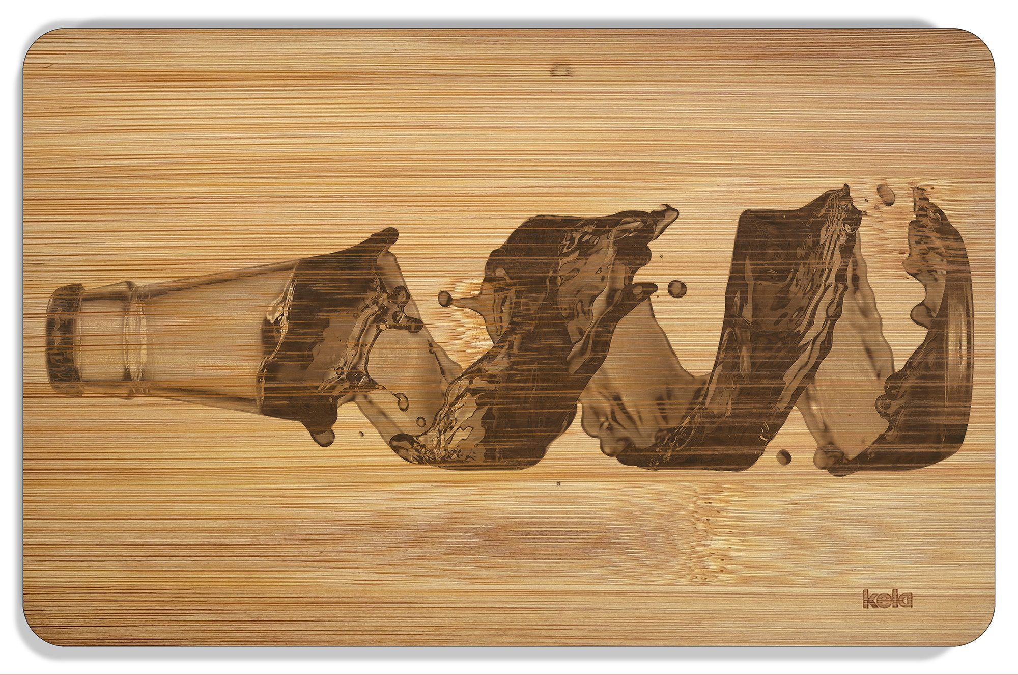 Wallario Schneidebrett Strudel in der Wasserflasche, (1-St), 14x22cm