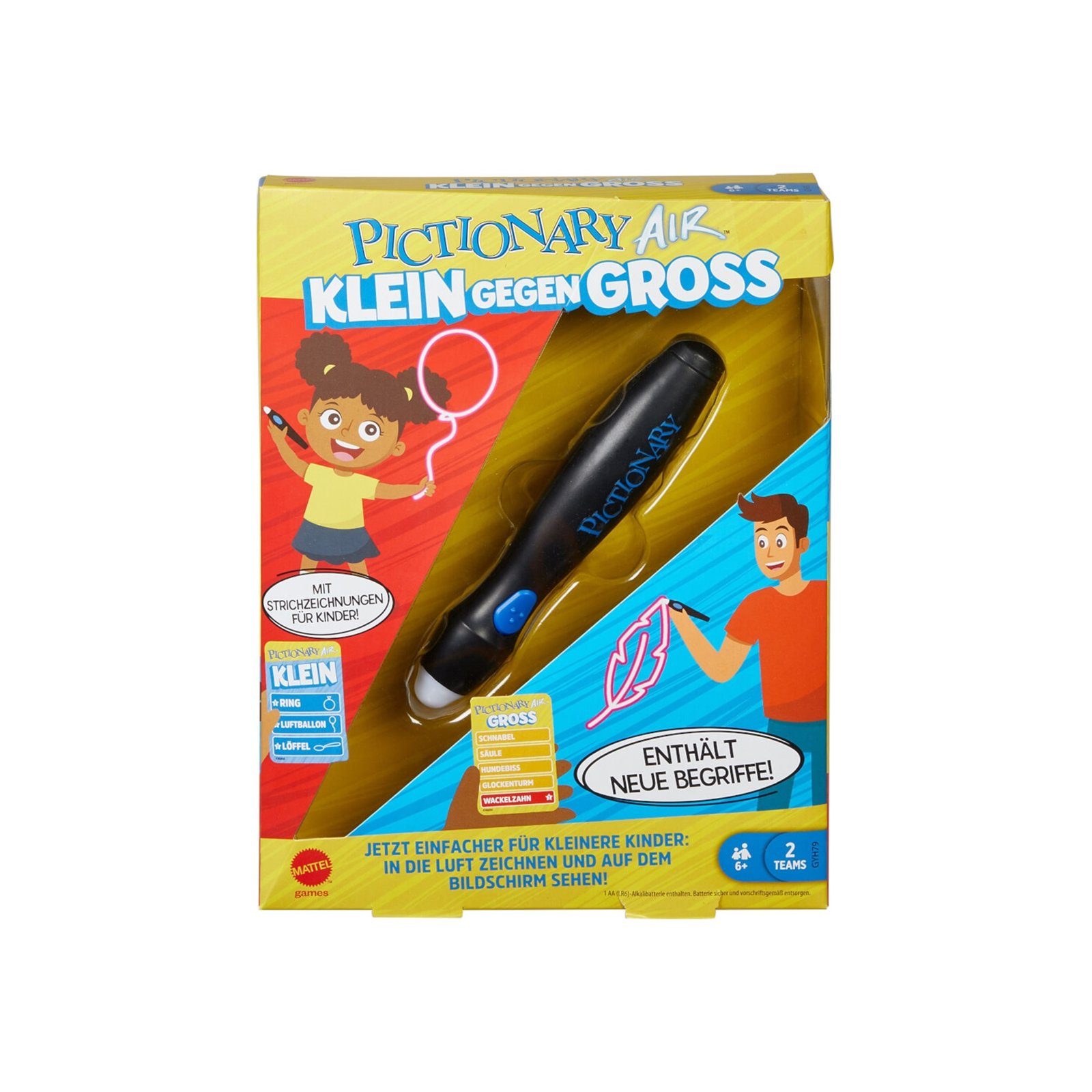 Mattel® Spiel Pictionary Air Klein gegen Groß Mattel GYH79