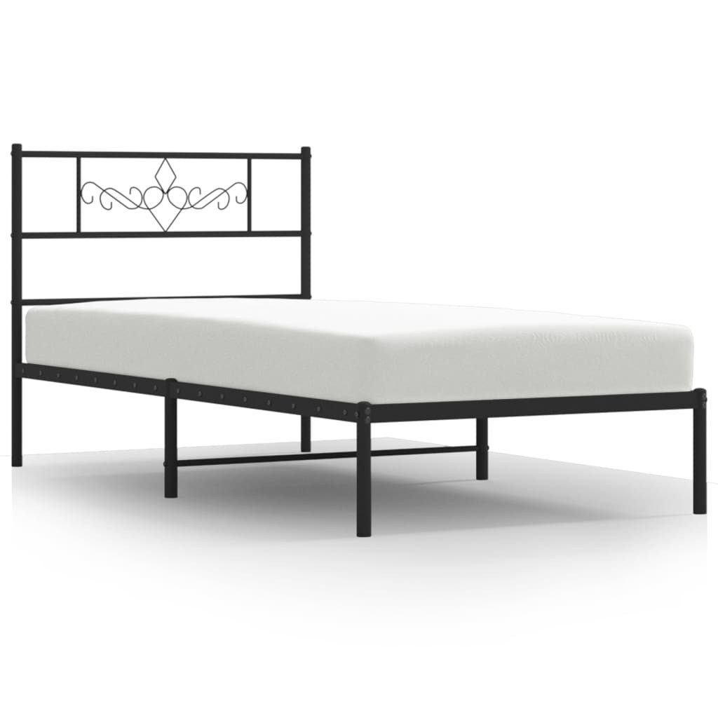 vidaXL Bett Bettgestell mit Kopfteil Metall günstig online kaufen