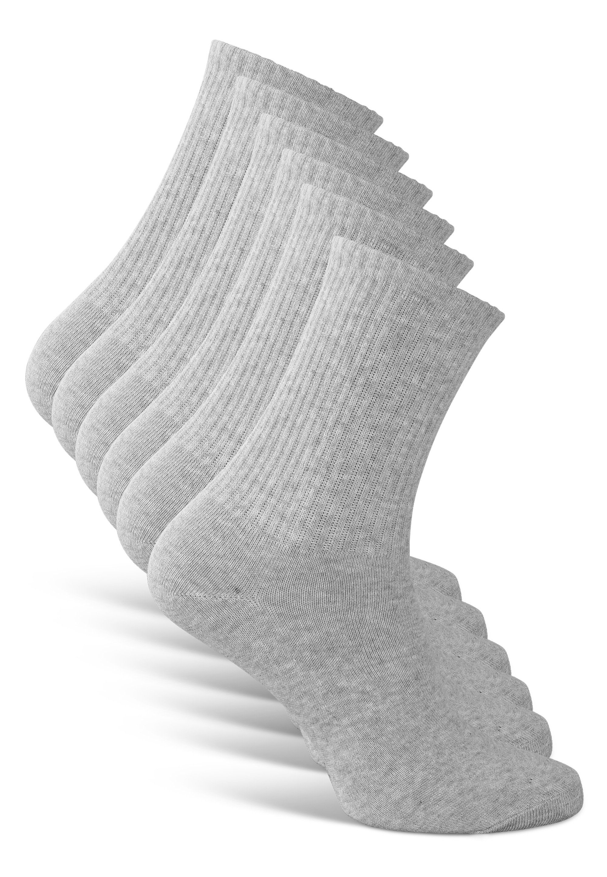 Classics Funktionssocken Crew Socks (6-Paar) aus atmungsaktivem Stoff grau