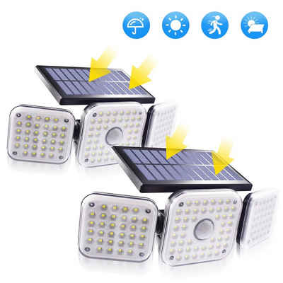 7Magic LED Solarleuchte, LED fest integriert, Weiß Licht, Kann gedreht werden, mit Bewegungssensor Solar-Straßenleuchte