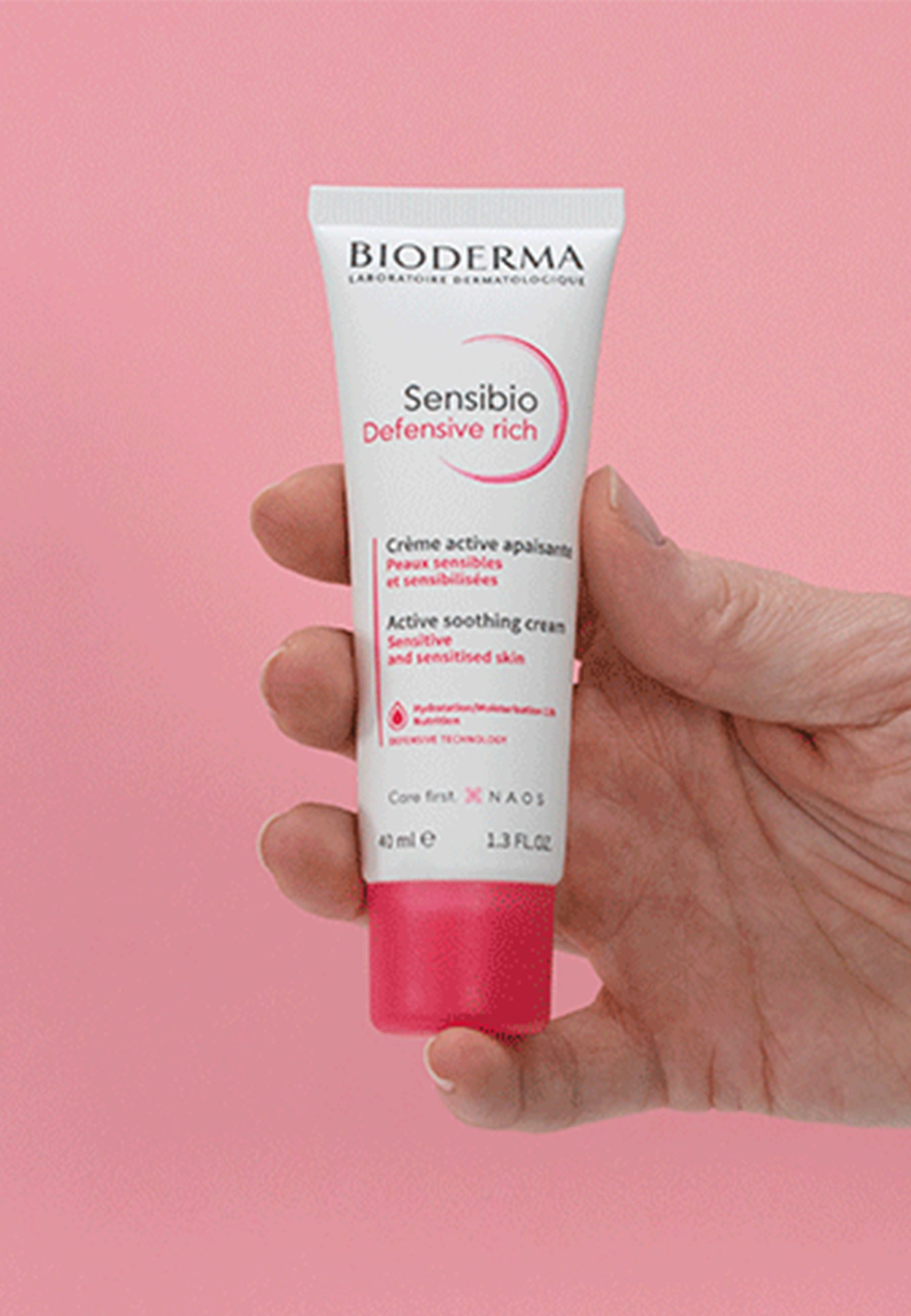 Bioderma Gesichtspflege Sensibio Defensive rich -, pH-hautneutral, unparfümiert und hoch verträglich